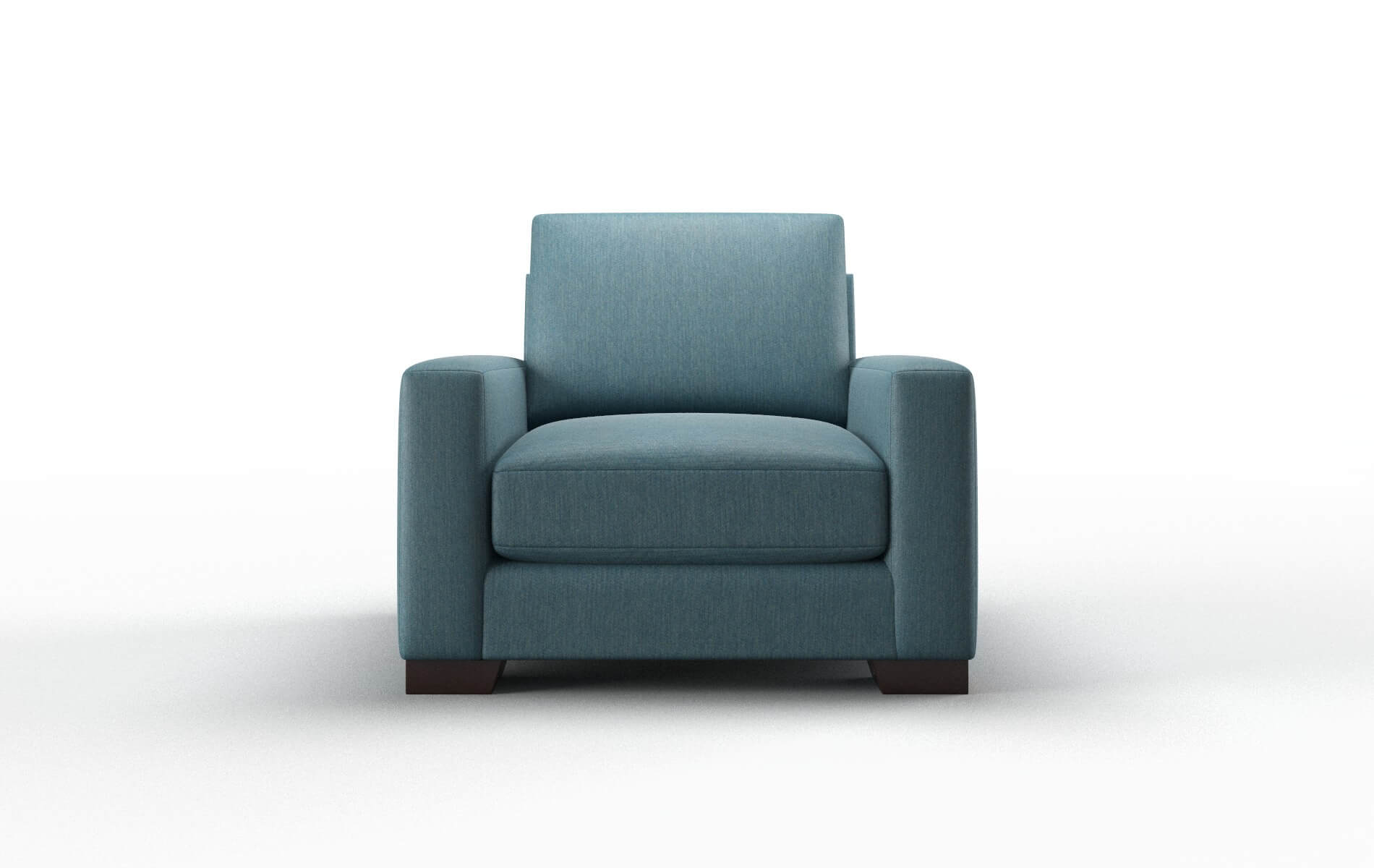 London Cosmo Teal Chair espresso legs 1