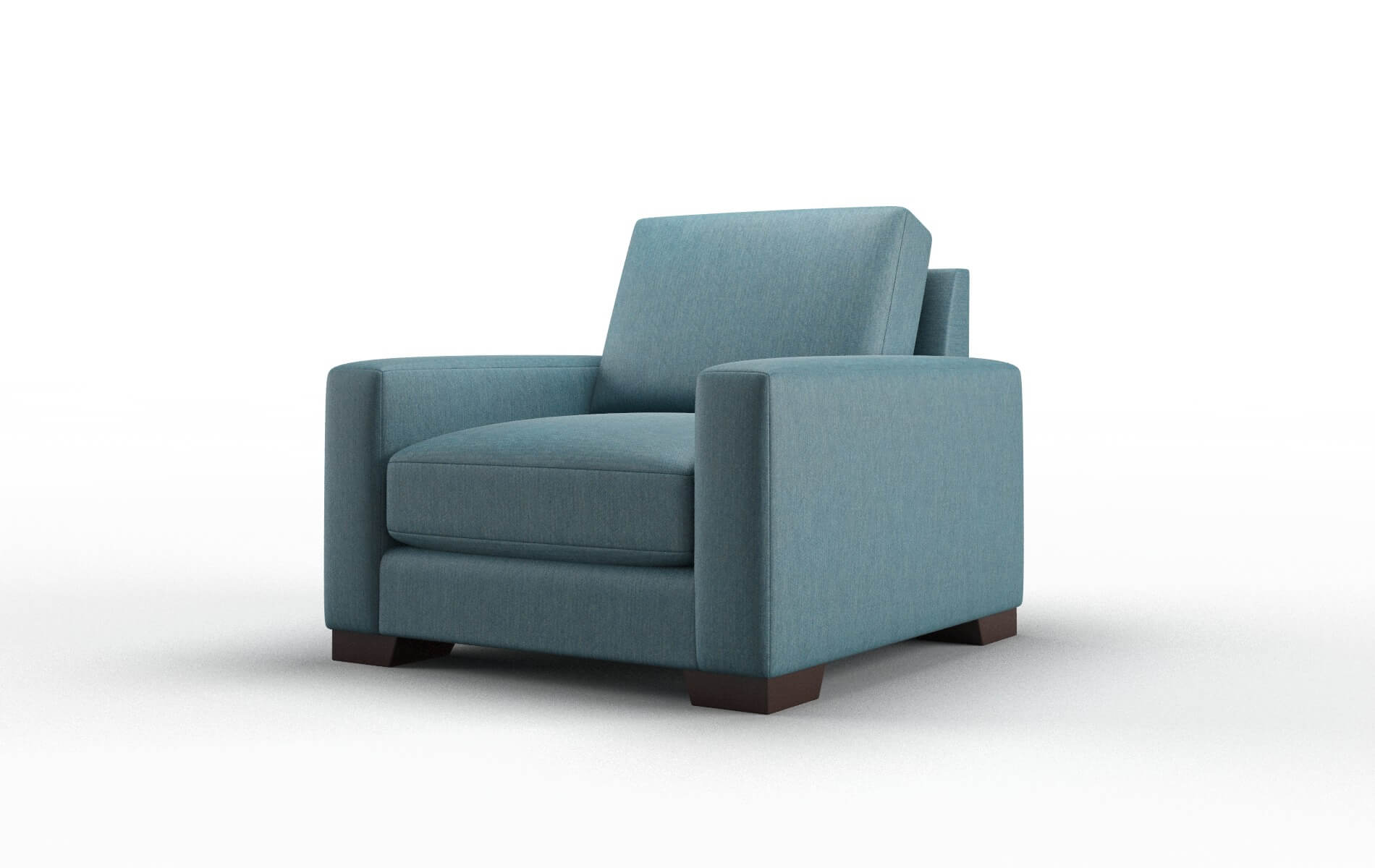 London Cosmo Teal Chair espresso legs 4
