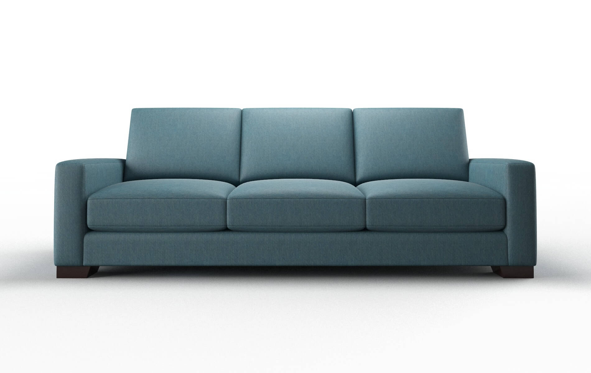 London Cosmo Teal Sofa espresso legs 1