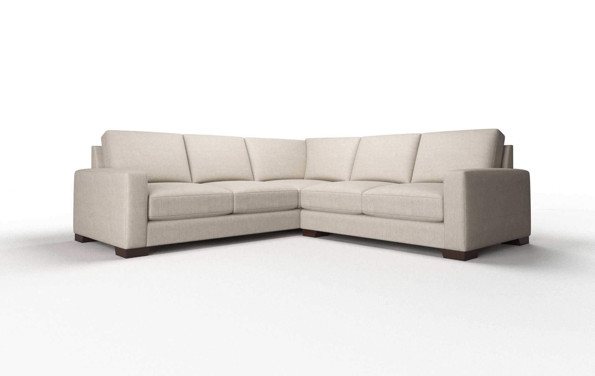 London Cosmo Vintage Sectional espresso legs 1