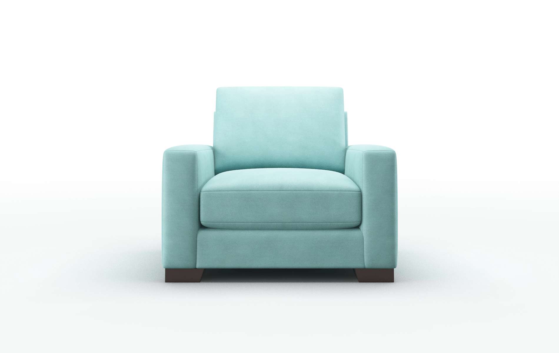 London Curious Turquoise chair espresso legs