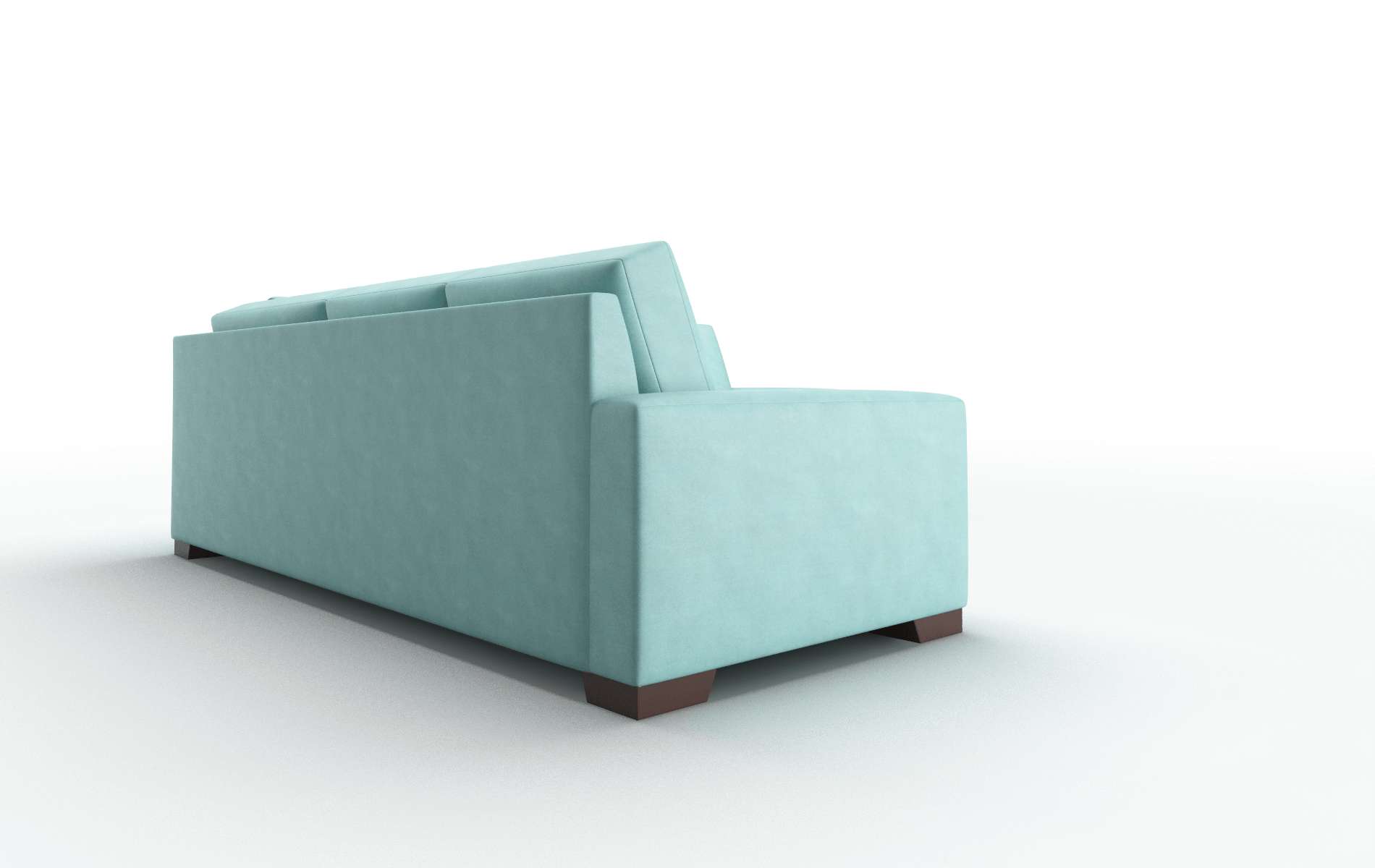 London Curious Turquoise Sectional espresso legs 3