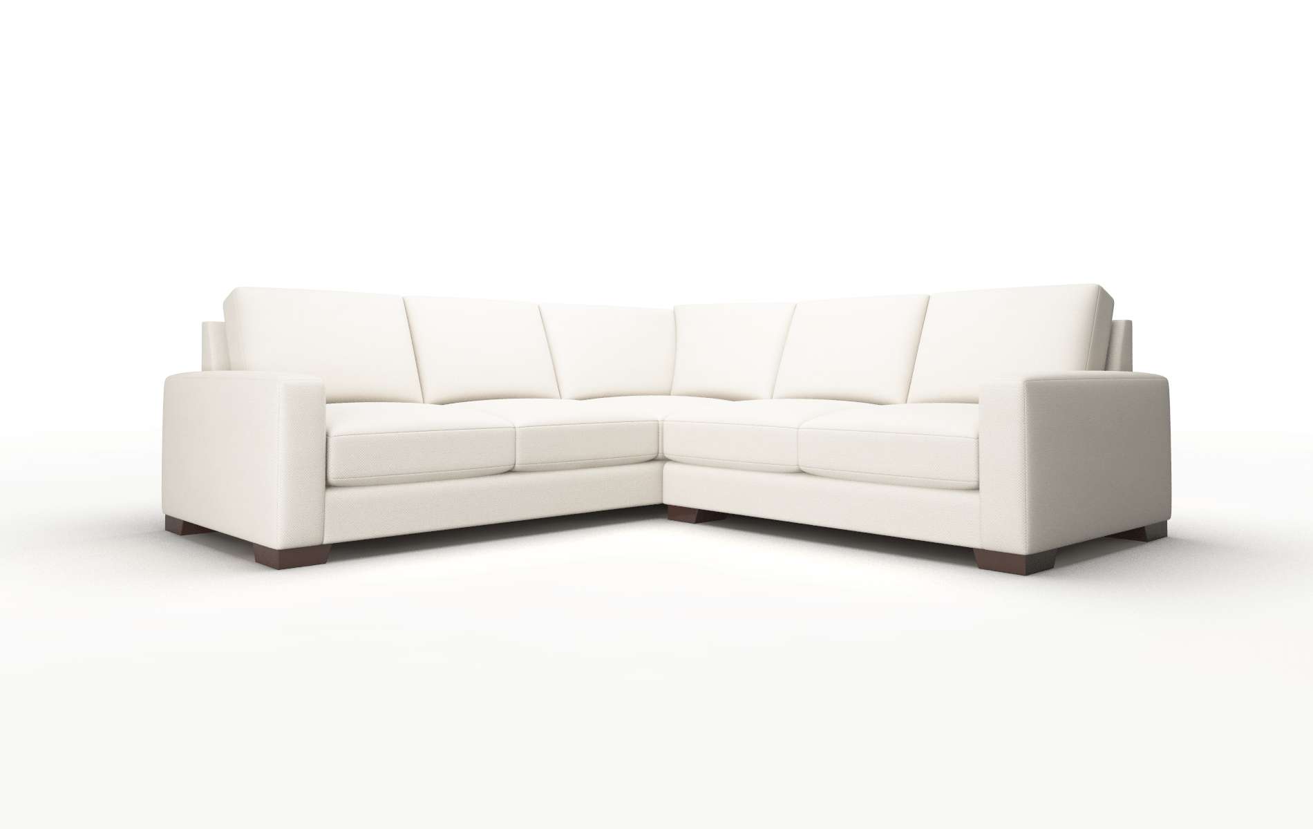 London Dawson Sand Sectional espresso legs 1