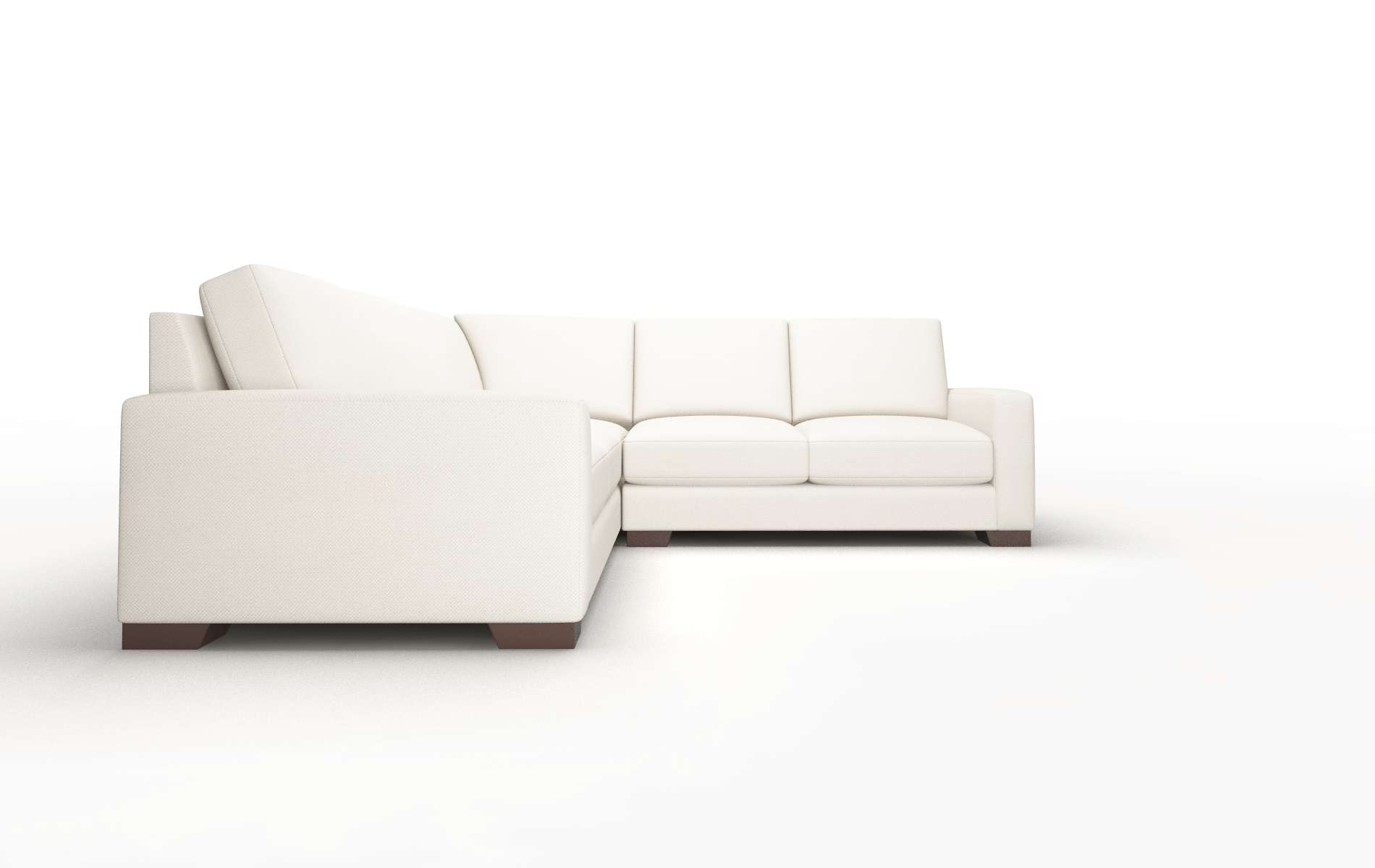 London Dawson Sand Sectional espresso legs 2