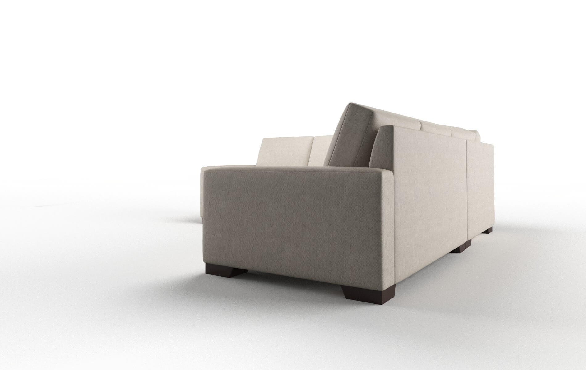 London Derby Linen Sectional espresso legs 4