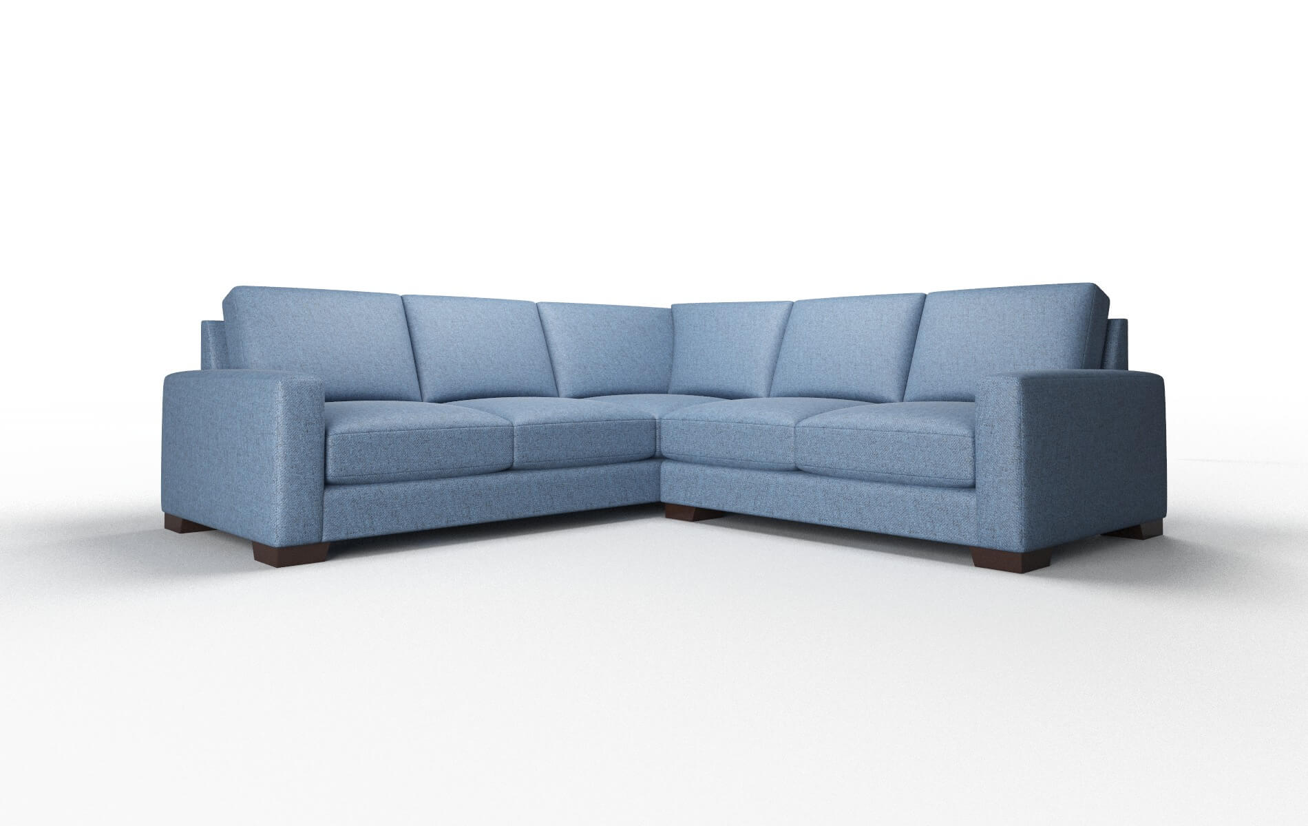 London Derby navy Sectional Espresso Legs  1