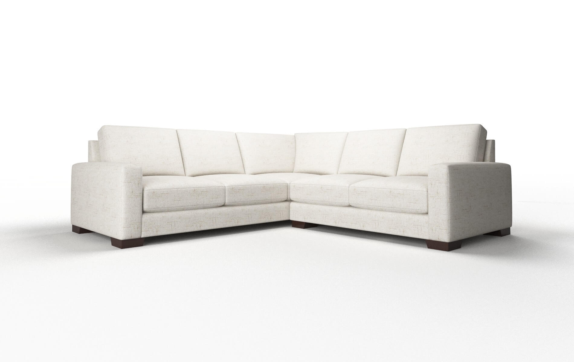 London Derby Taupe Sectional espresso legs 1