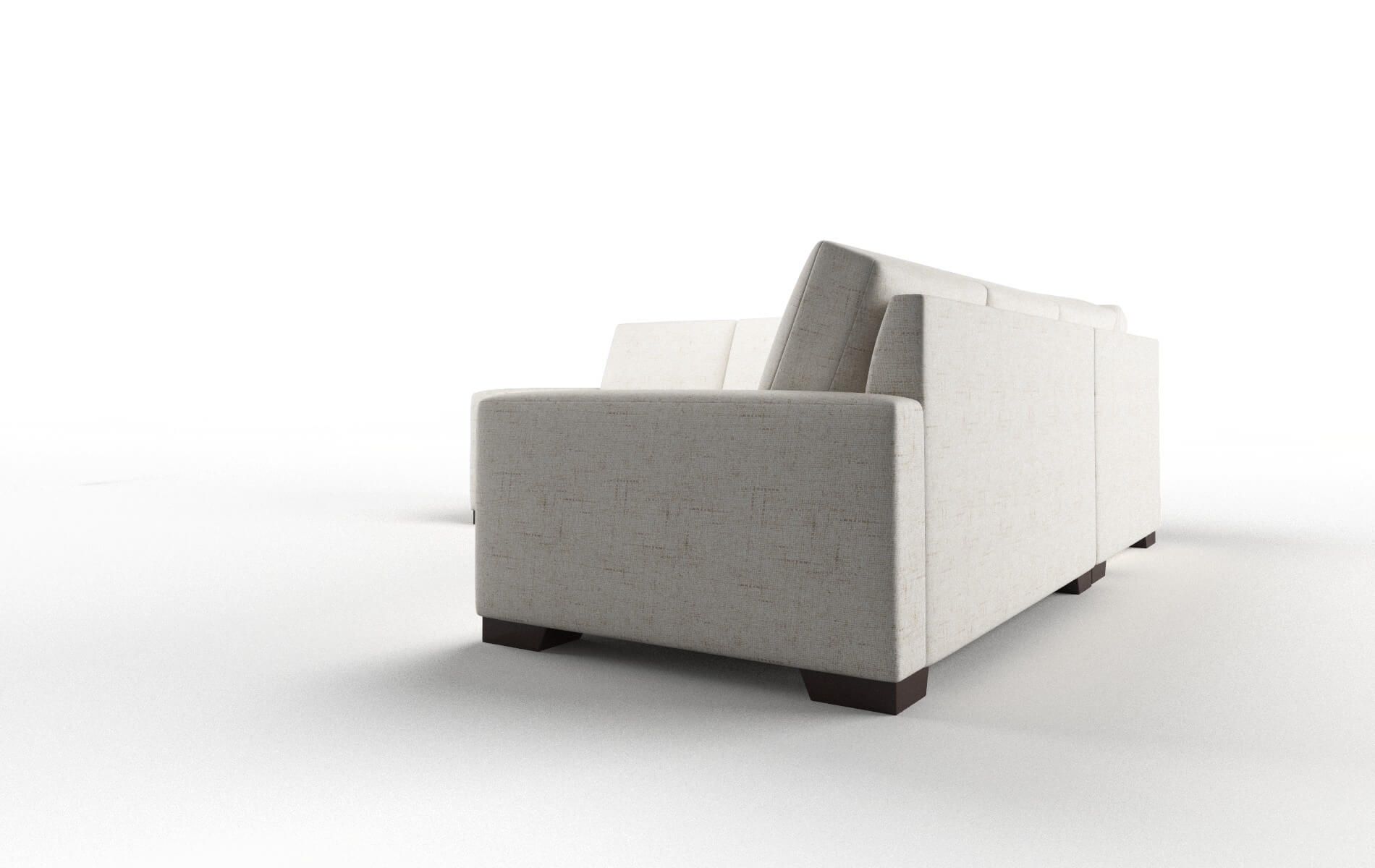 London Derby Taupe Sectional espresso legs 4