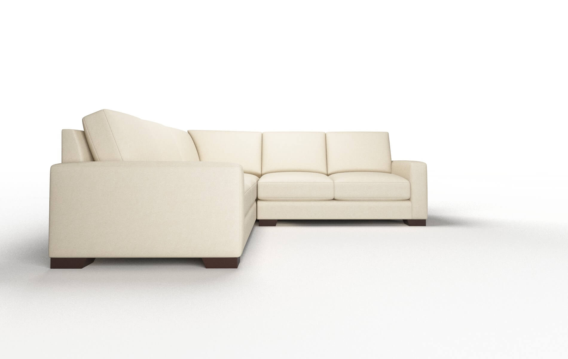 London Dream_d Almond Sectional espresso legs 2
