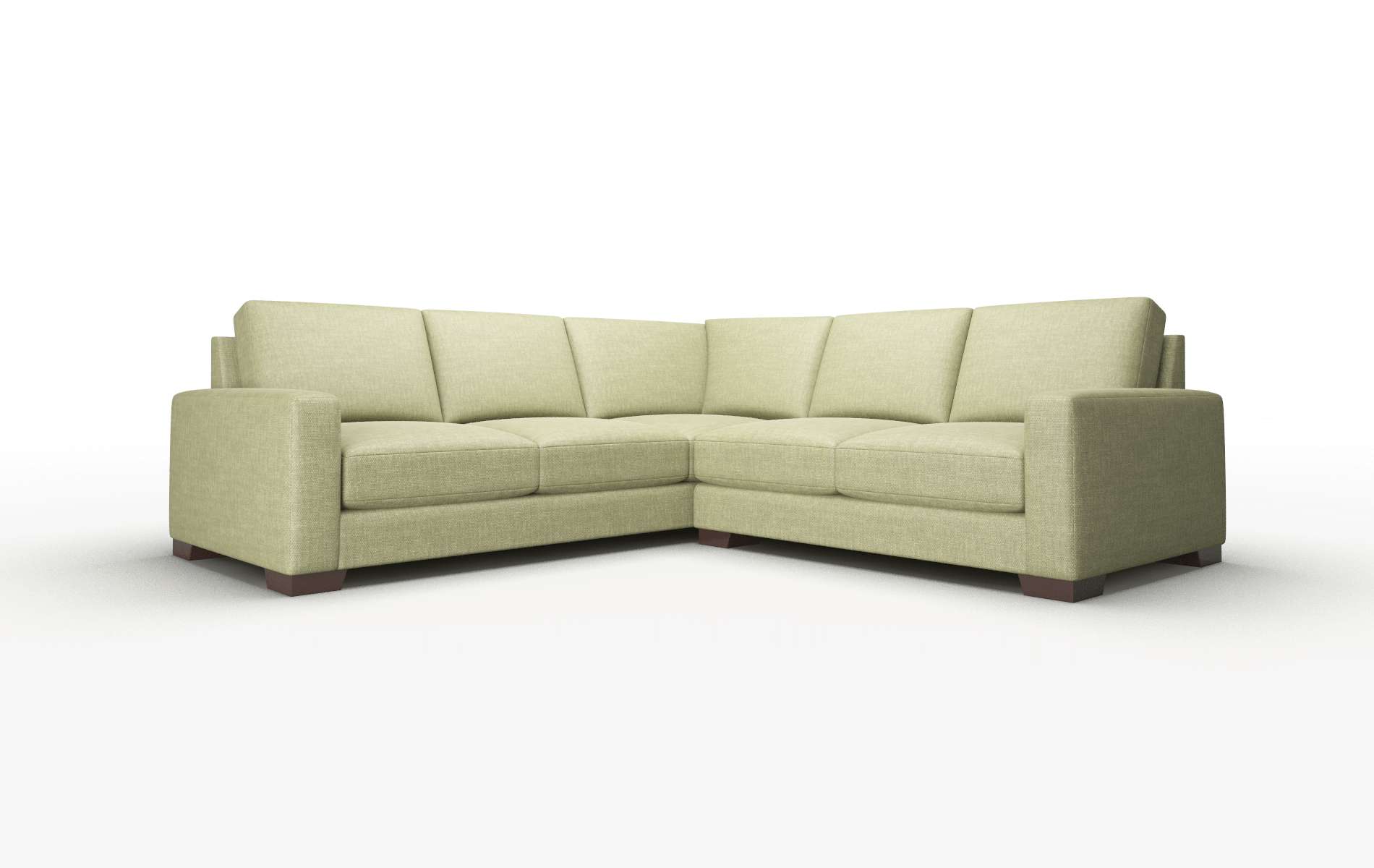 London Durham Lime Sectional espresso legs 1