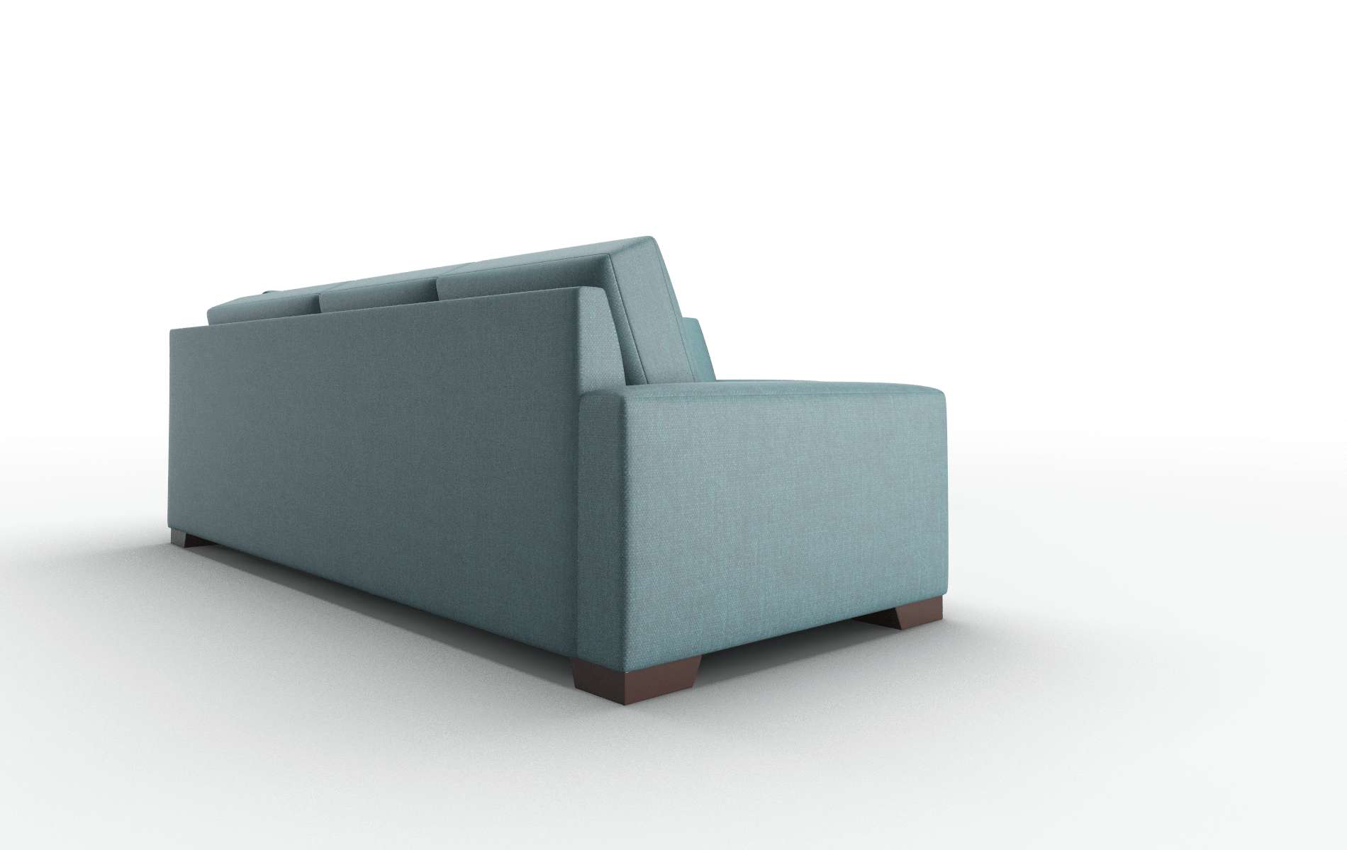 London Elliot Teal Sectional espresso legs 3
