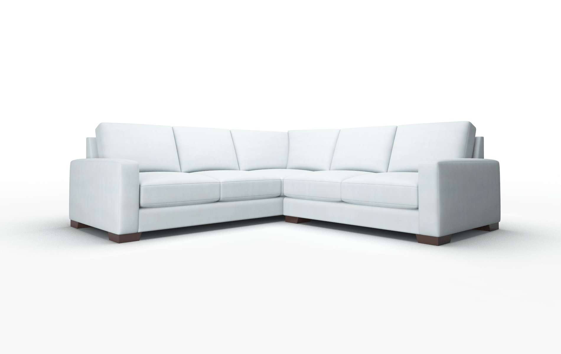 London Hathaway Aqua Sectional espresso legs 1