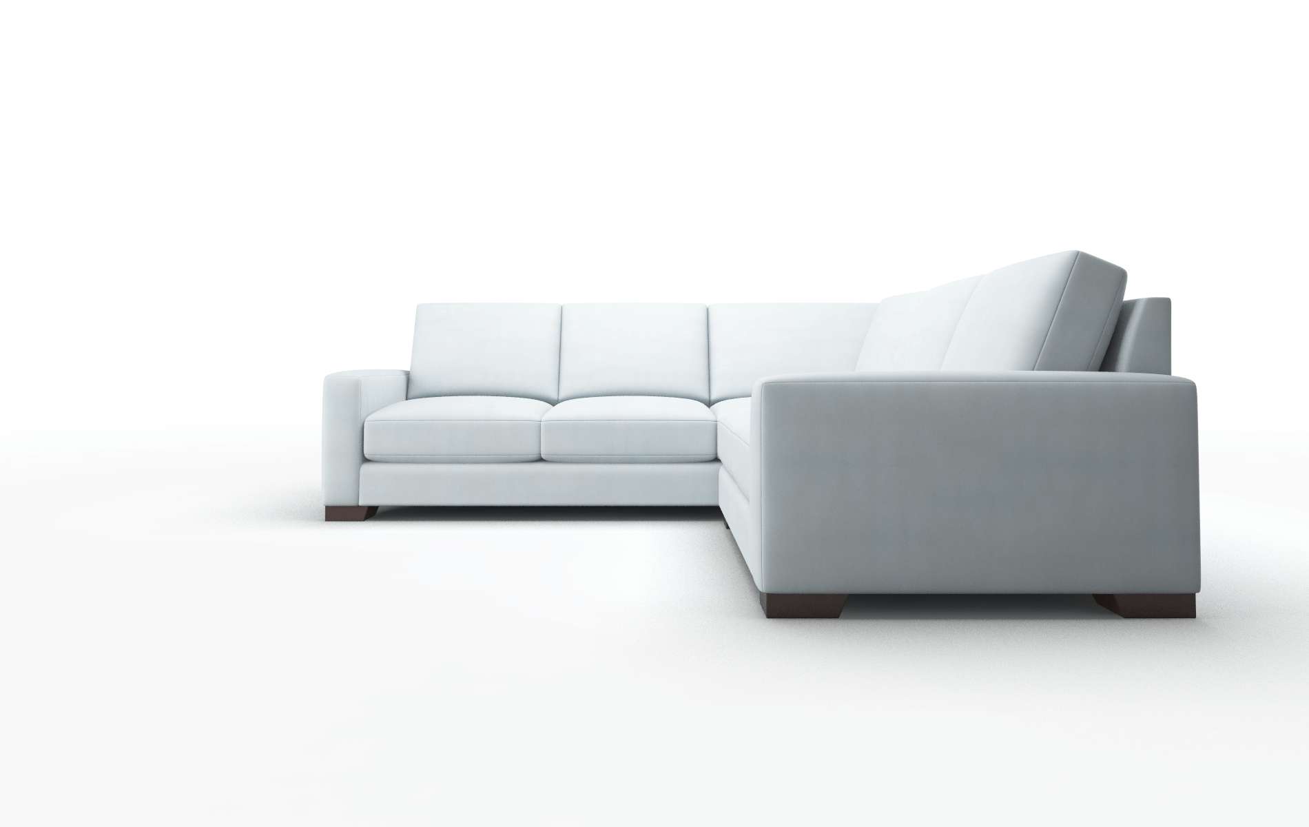 London Hathaway Aqua Sectional espresso legs 5