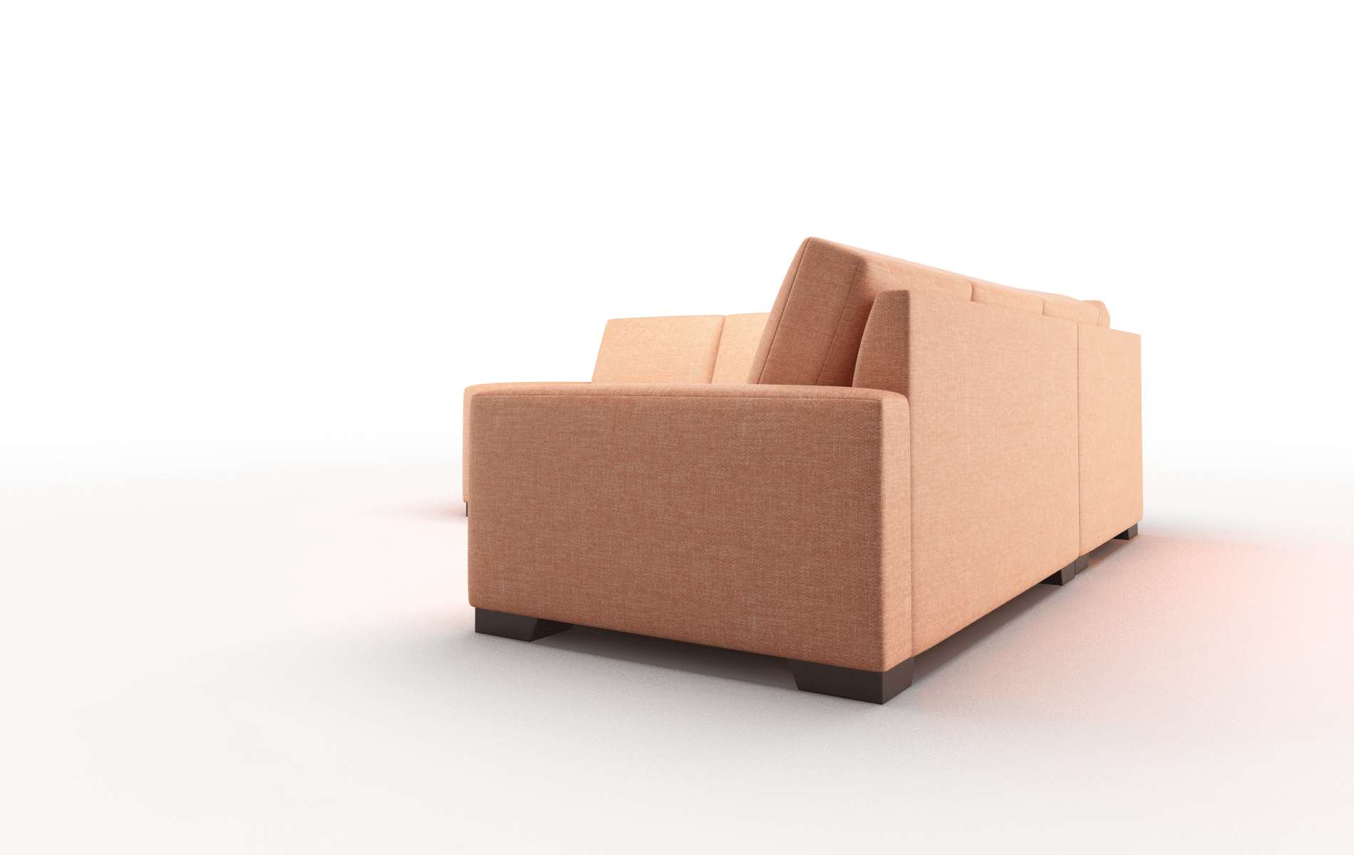 London Hepburn Appricot Sectional espresso legs 4