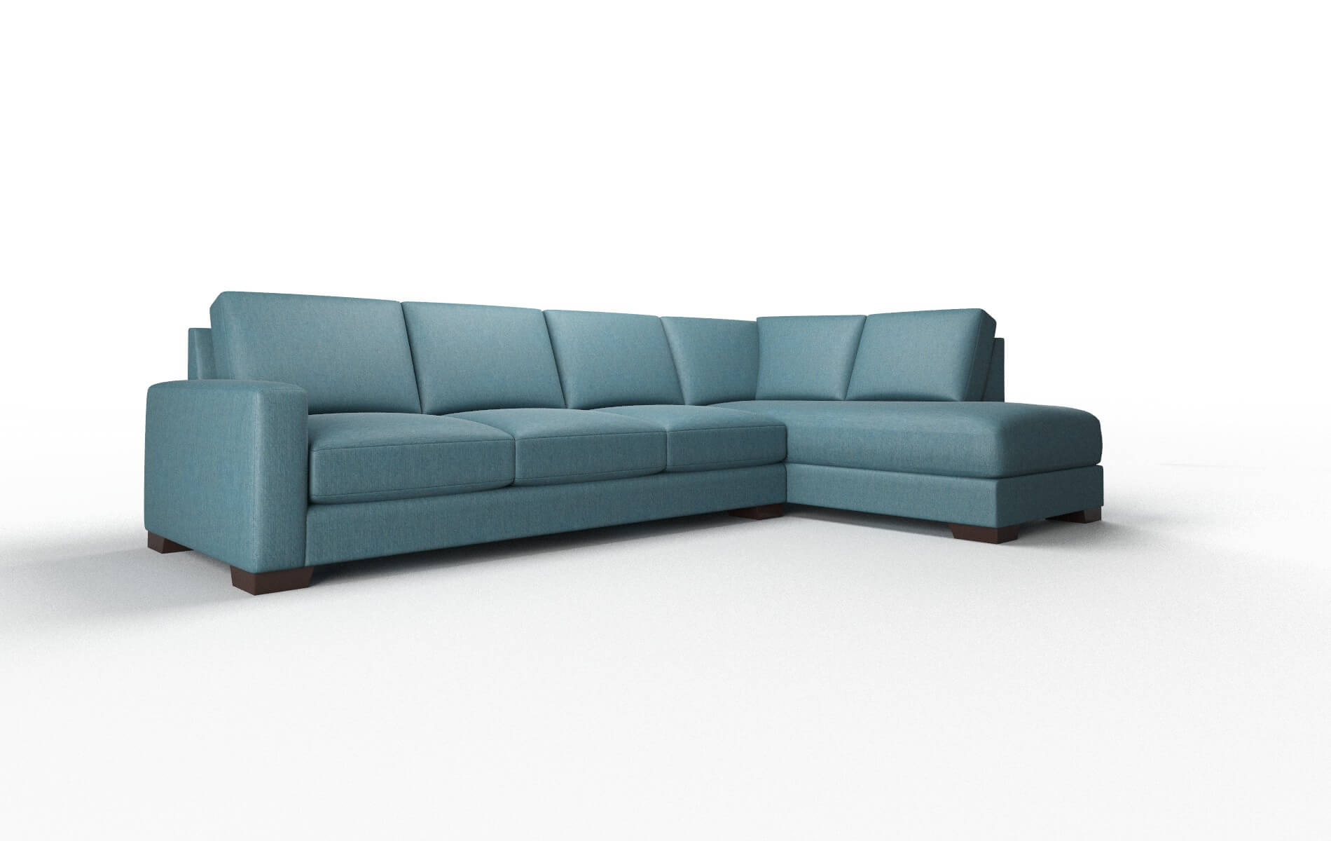 London Hepburn Teal Panel espresso legs 2