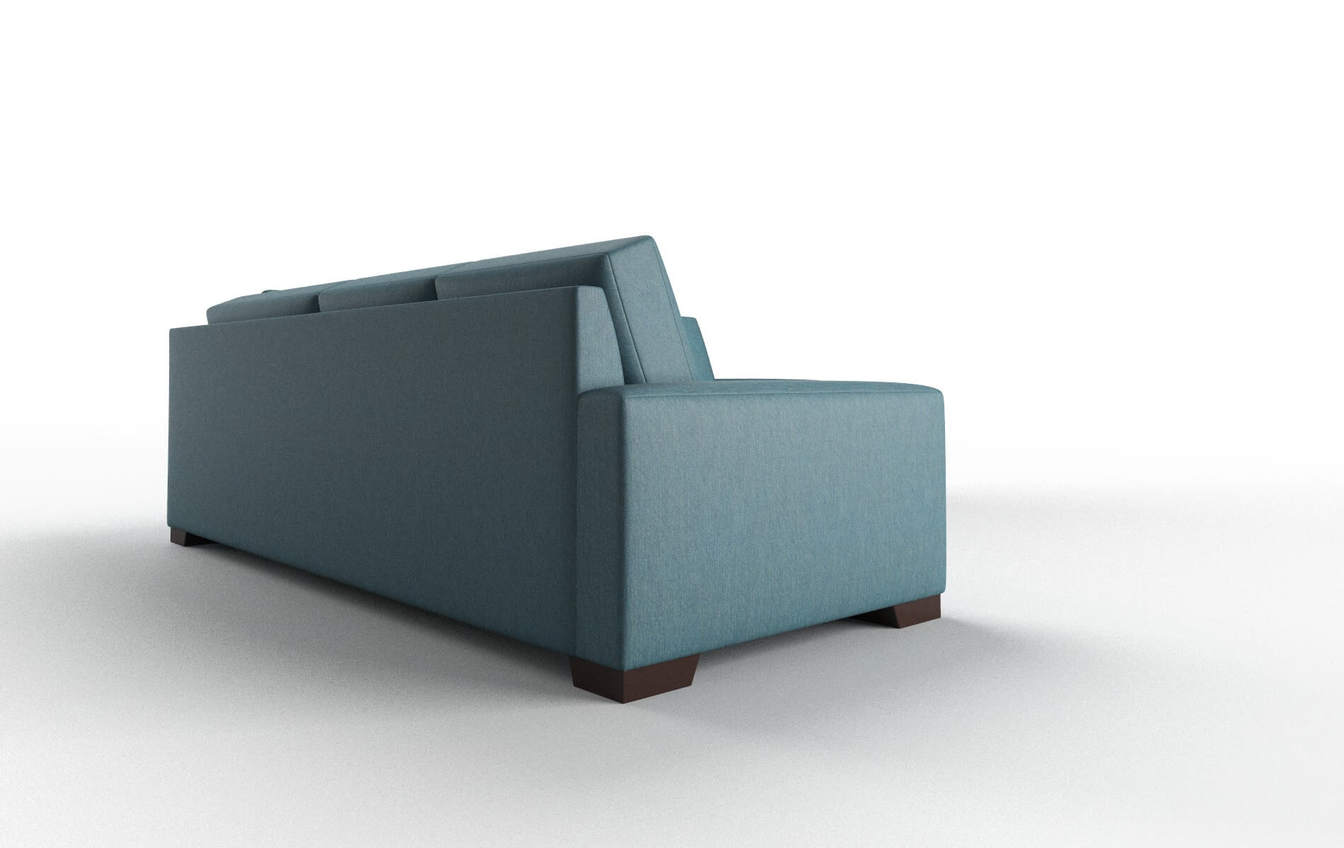 London Hepburn Teal Sectional espresso legs 3