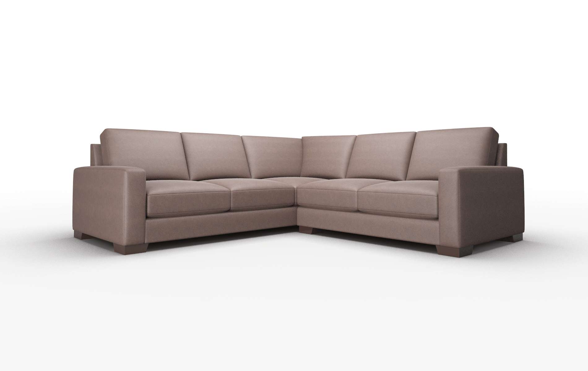London Insight Cafe Sectional espresso legs 1