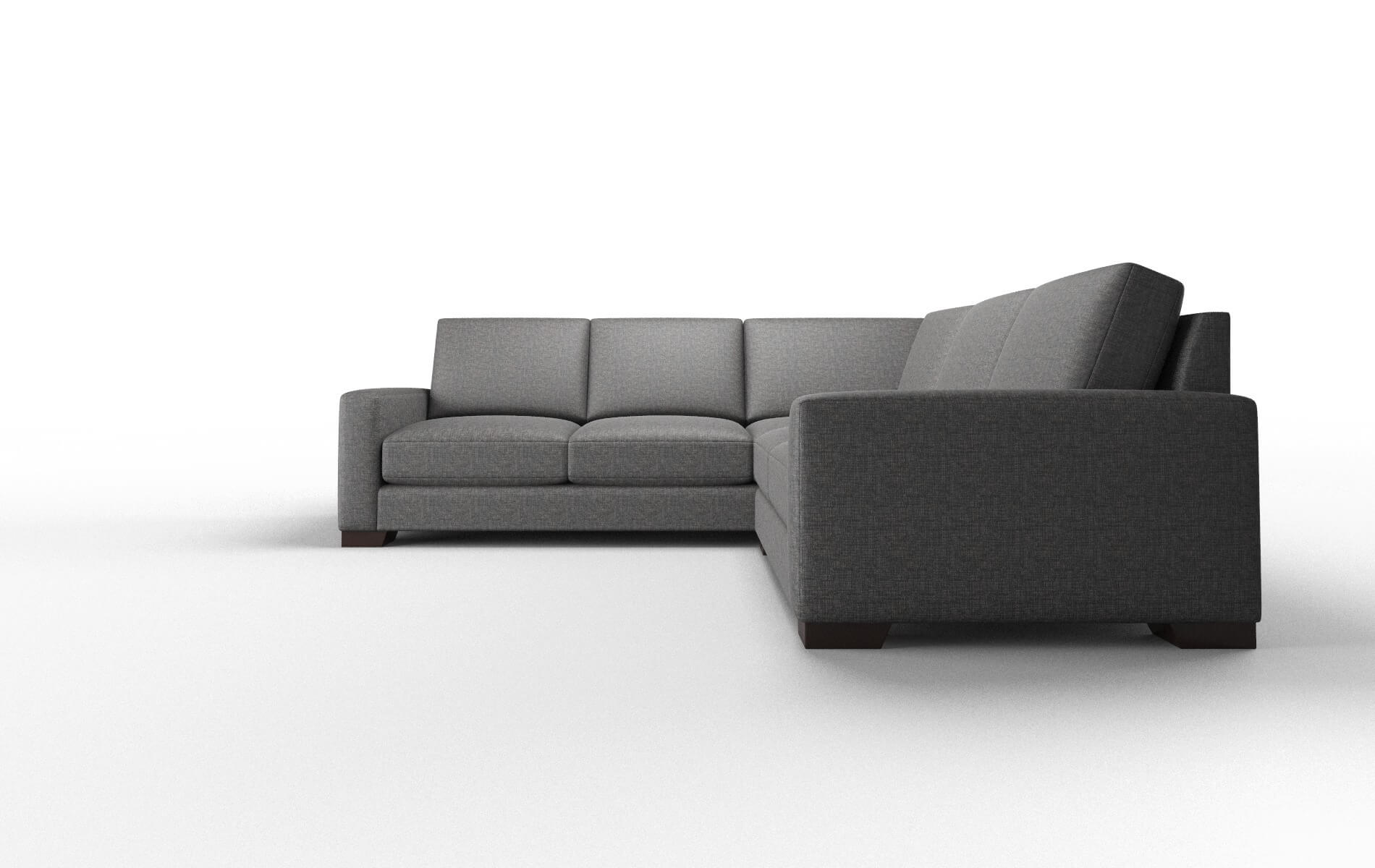 London Insight Charcoal Sectional espresso legs 5