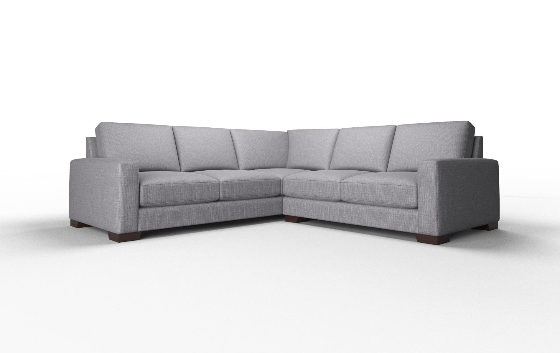 London Insight Denim Sectional espresso legs 1