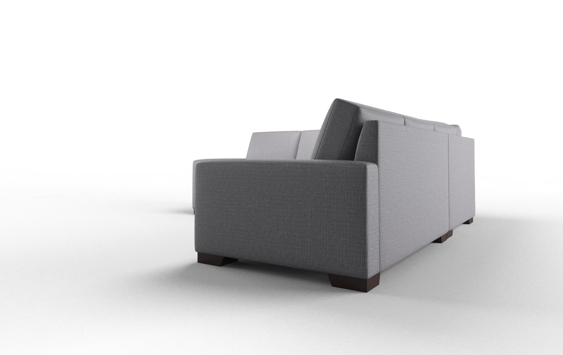 London Insight Denim Sectional espresso legs 4