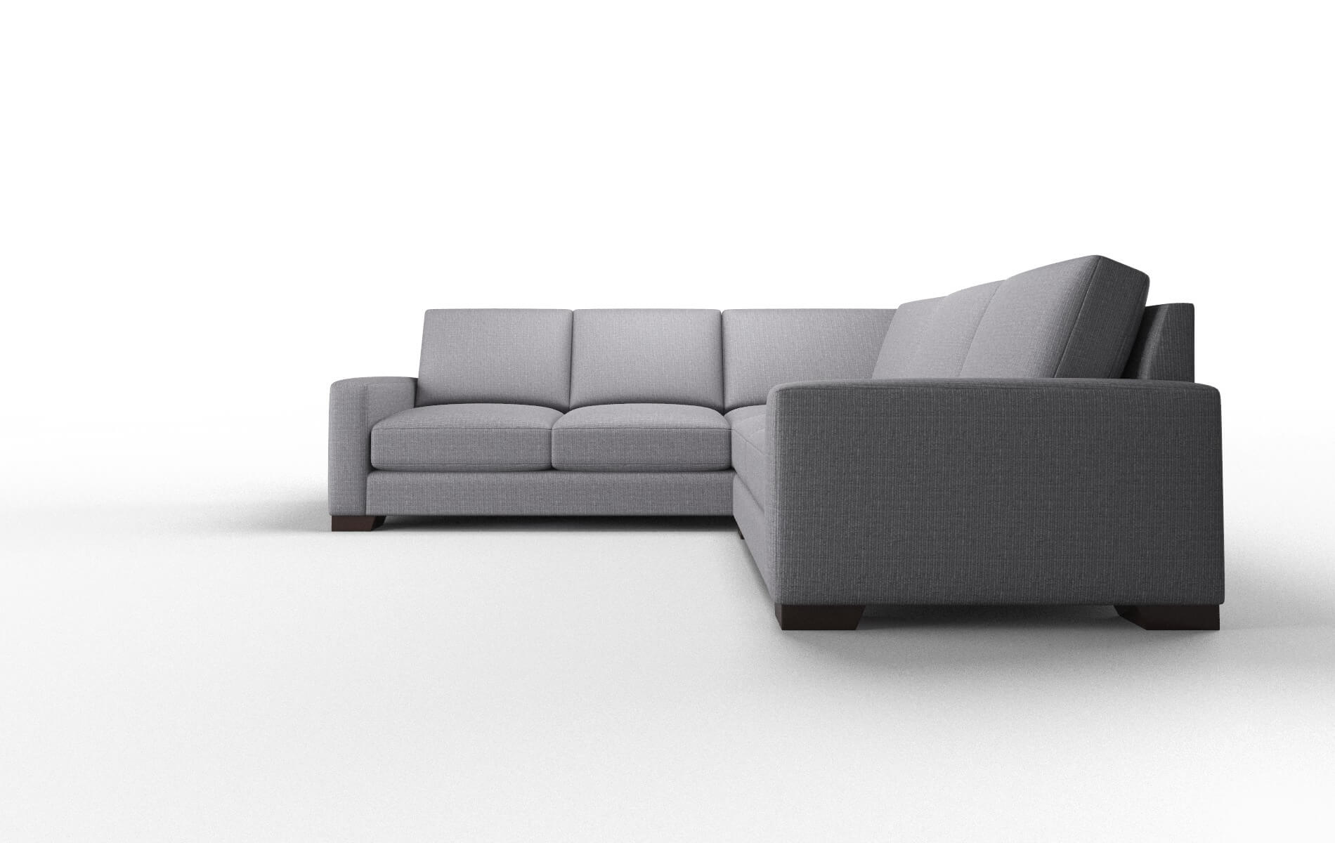 London Insight Denim Sectional espresso legs 5