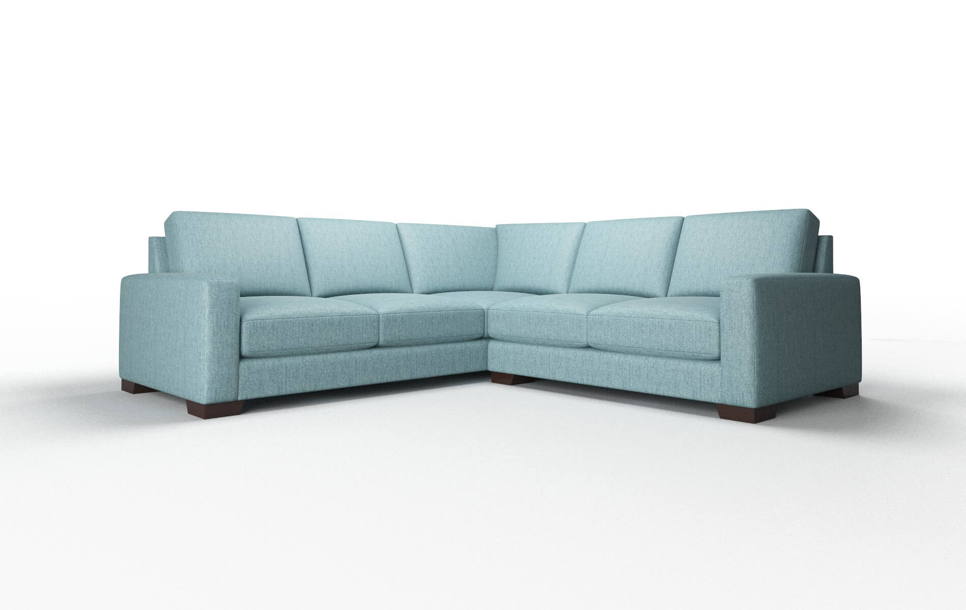 London Insight Peacock Sectional espresso legs 1