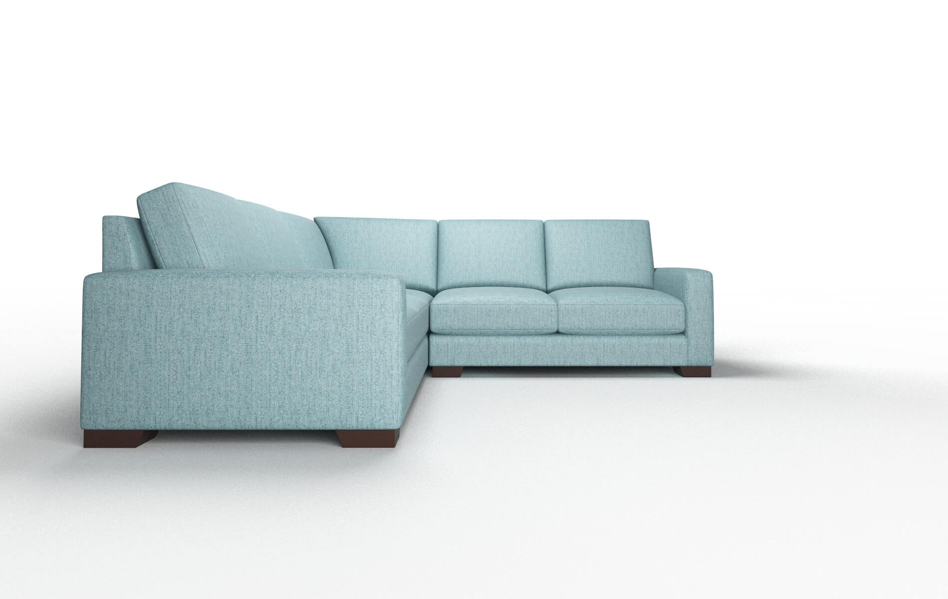 London Insight Peacock Sectional espresso legs 2