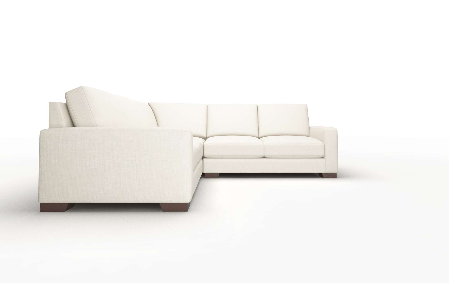 London Keylargo Almond Sectional espresso legs 2