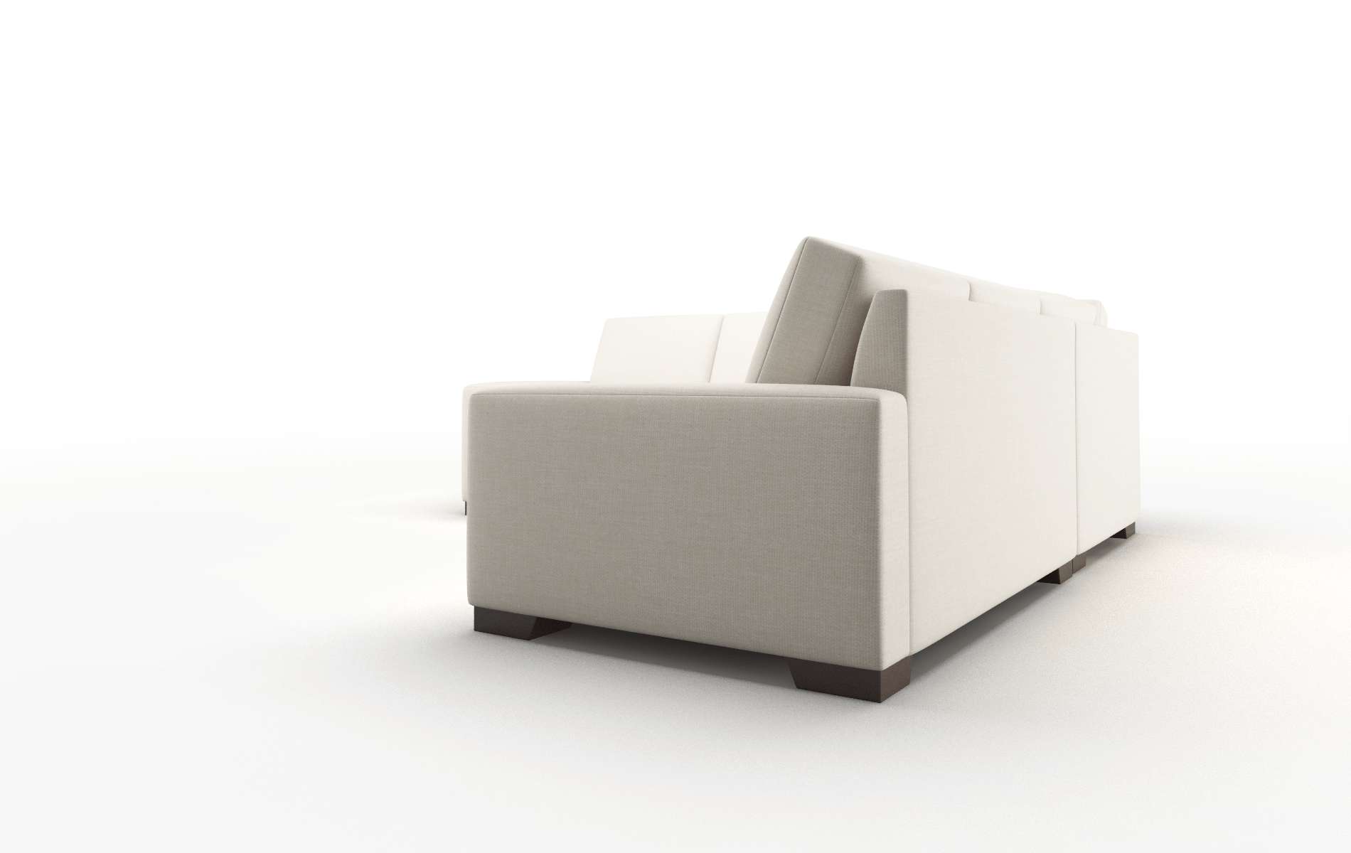 London Keylargo Almond Sectional espresso legs 4