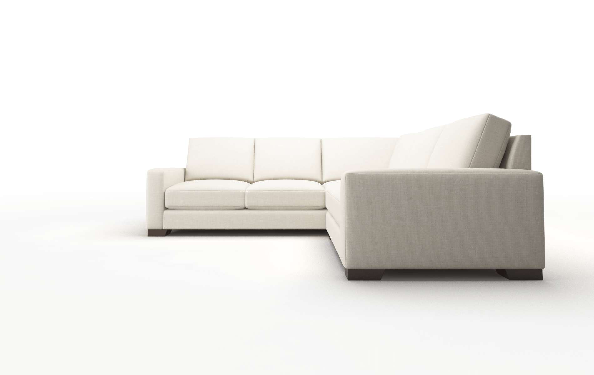 London Keylargo Almond Sectional espresso legs 5
