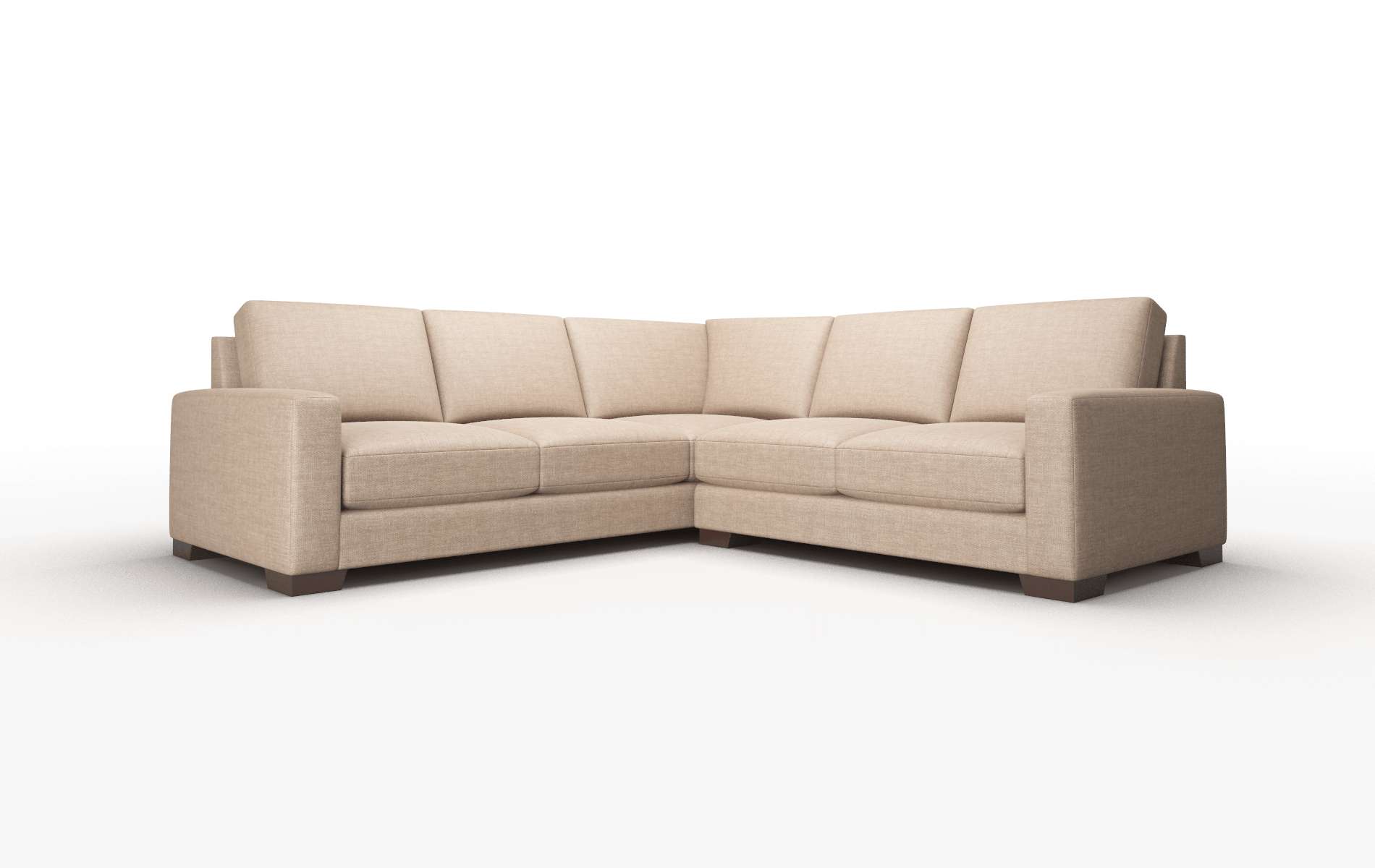 London Keylargo Mink Sectional espresso legs 1