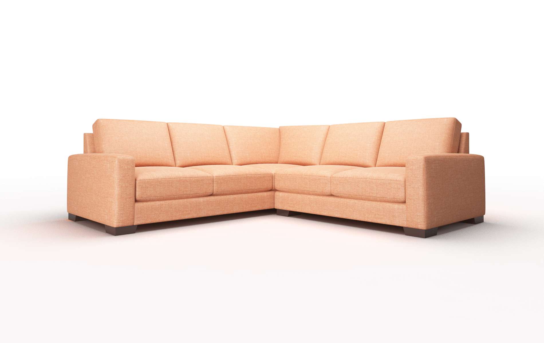 London Keylargo Terracotta Sectional espresso legs 1