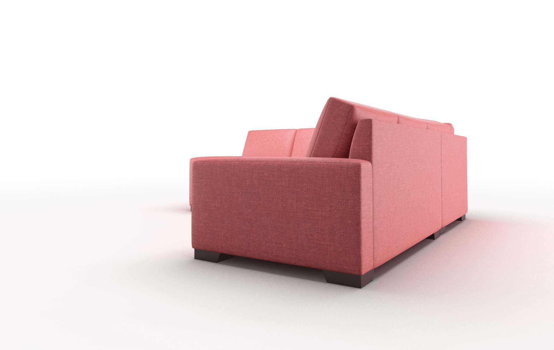 London Leslie Poppy Sectional espresso legs 4