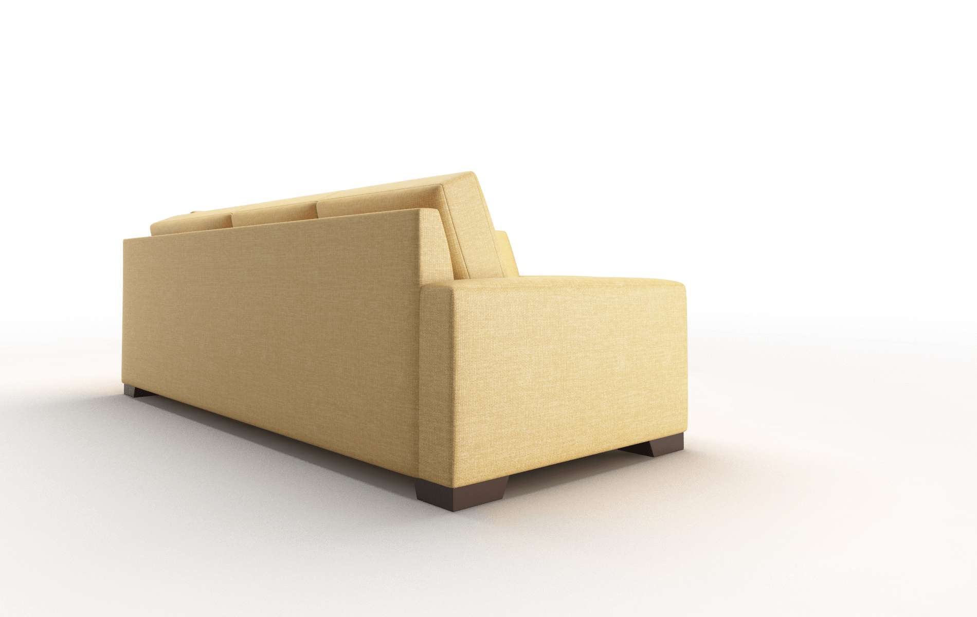 London Leslie Saffron Sectional espresso legs 3