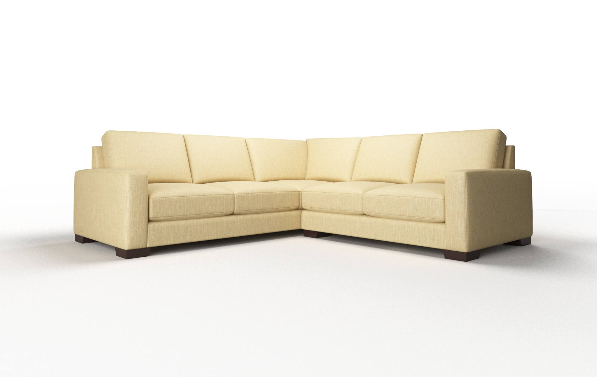 London Malibu Maize Sectional espresso legs 1