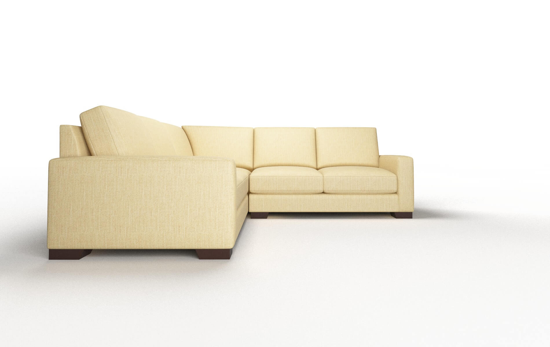 London Malibu Maize Sectional espresso legs 2