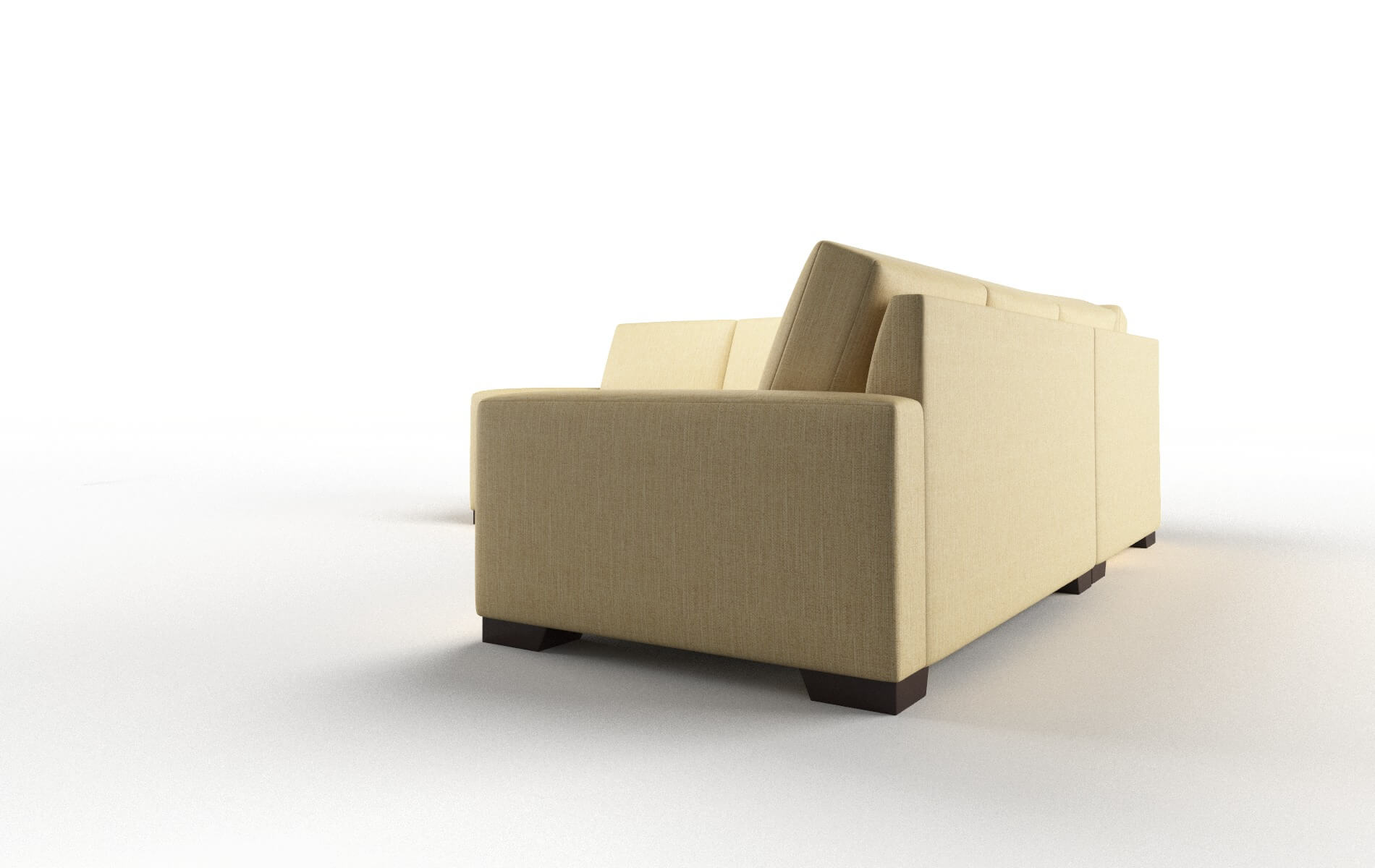 London Malibu Maize Sectional espresso legs 4