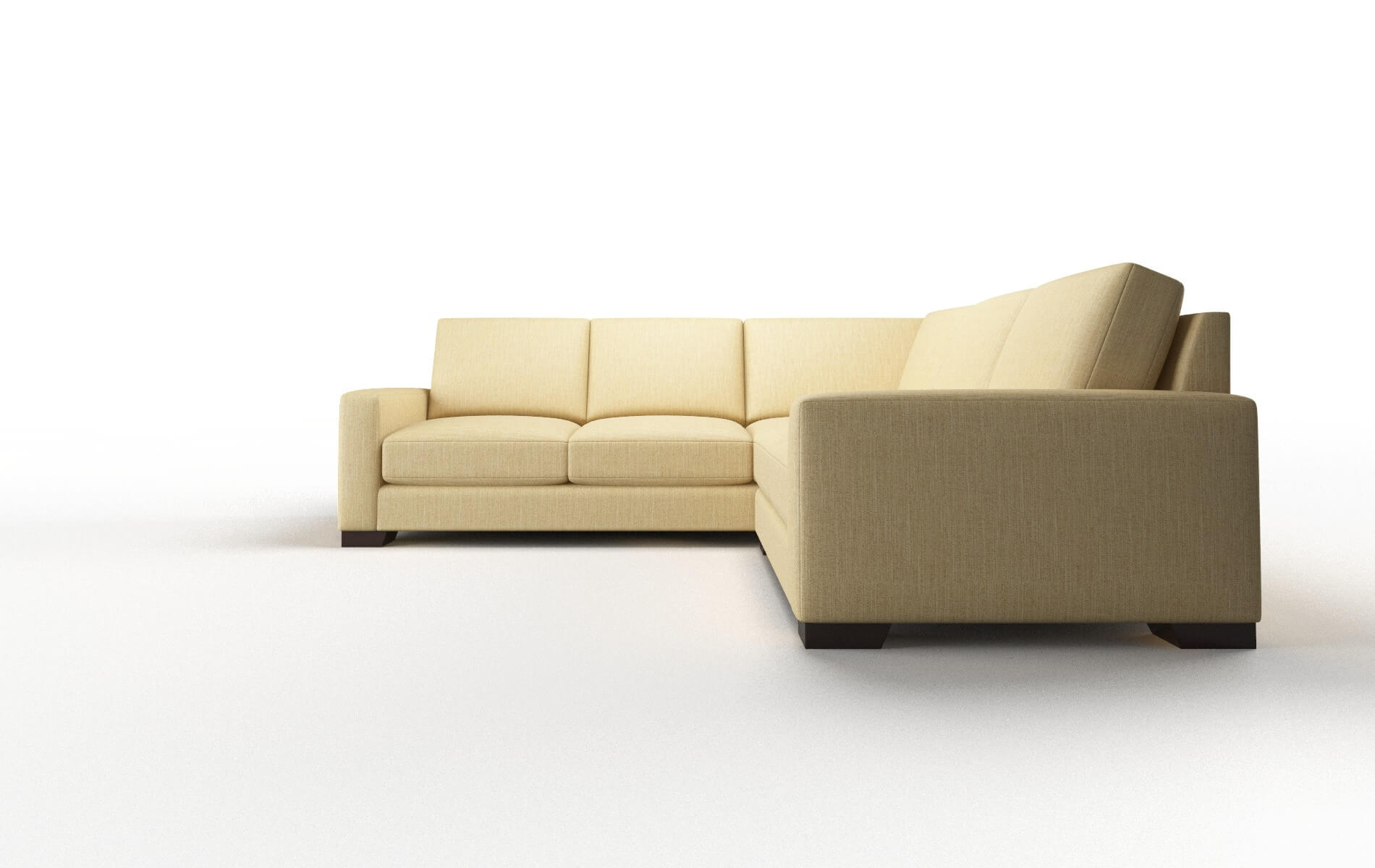 London Malibu Maize Sectional espresso legs 5