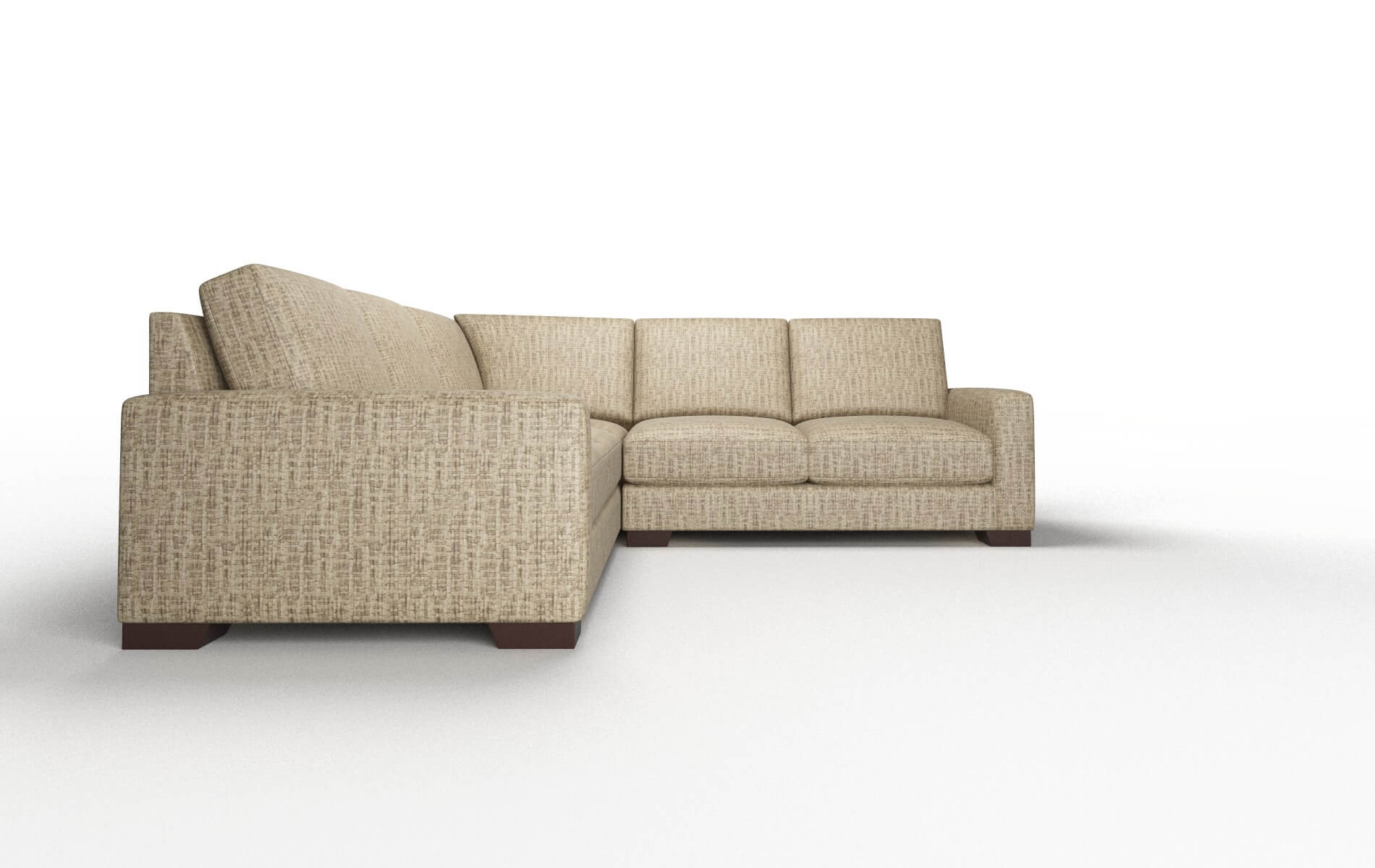 London Marcy Camel Sectional espresso legs 2