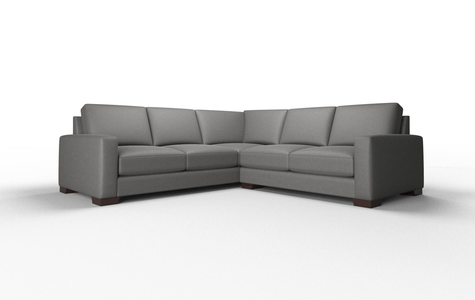 London Oakley Charcoal Sectional espresso legs 1