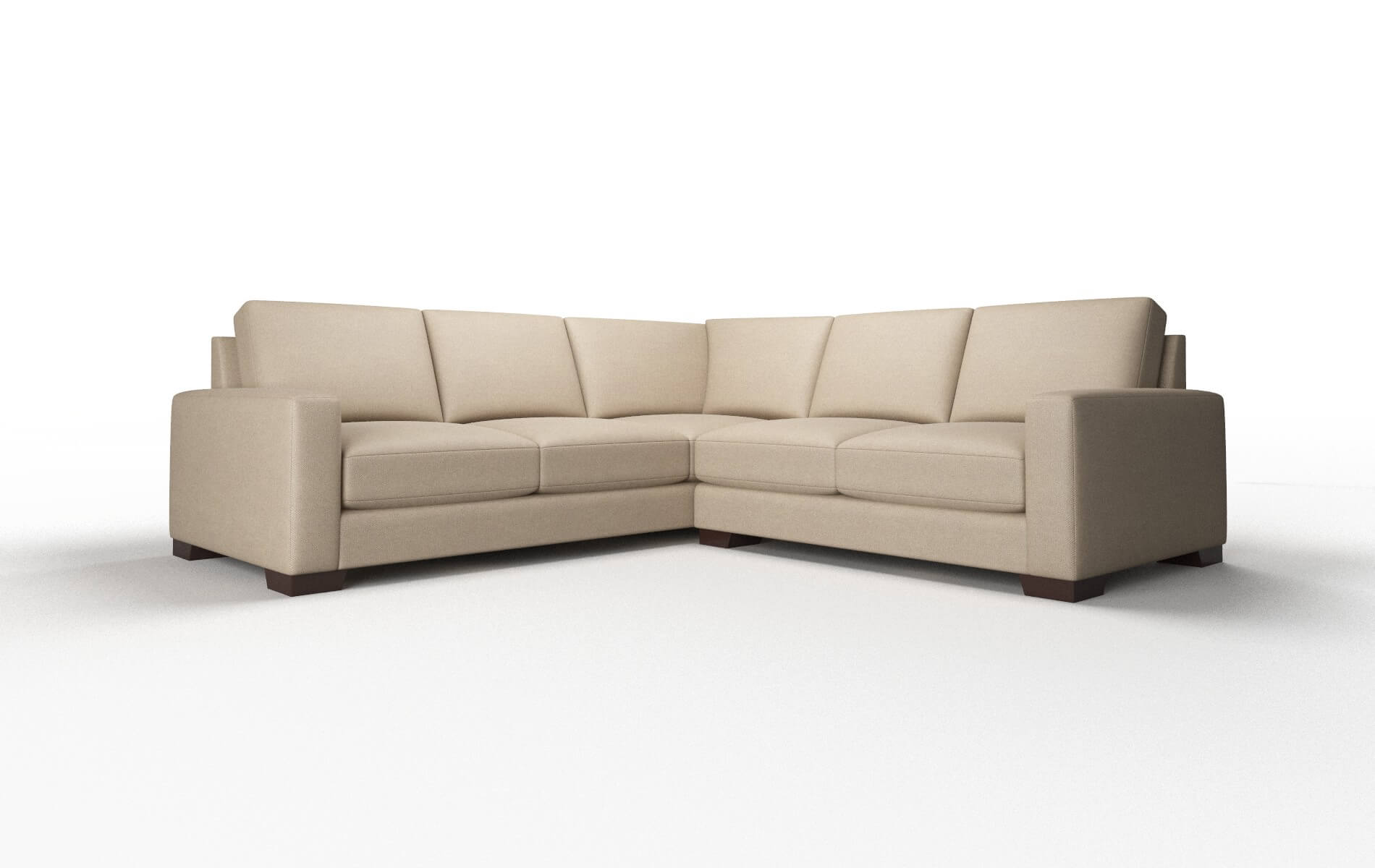 London Oakley Taupe Sectional espresso legs 1