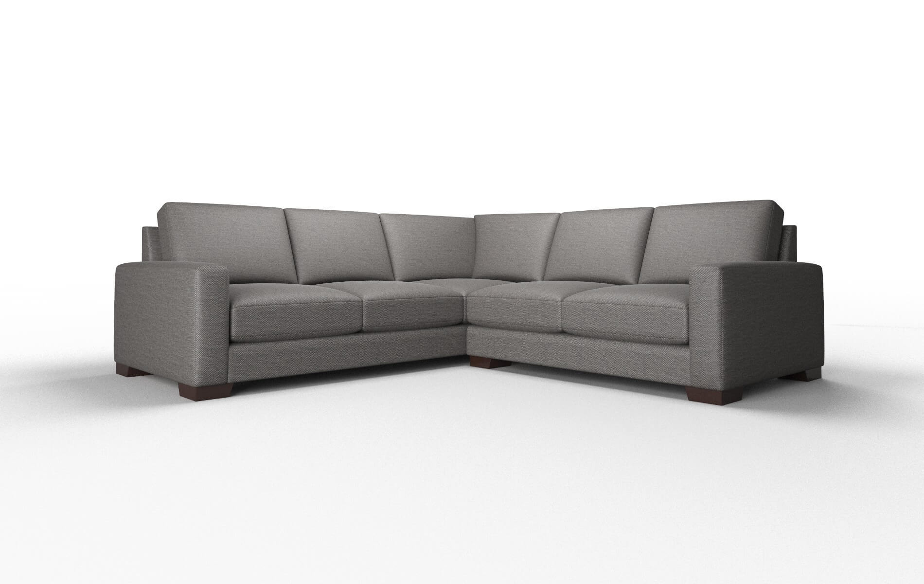 London Oscar Charcoal Sectional espresso legs 1