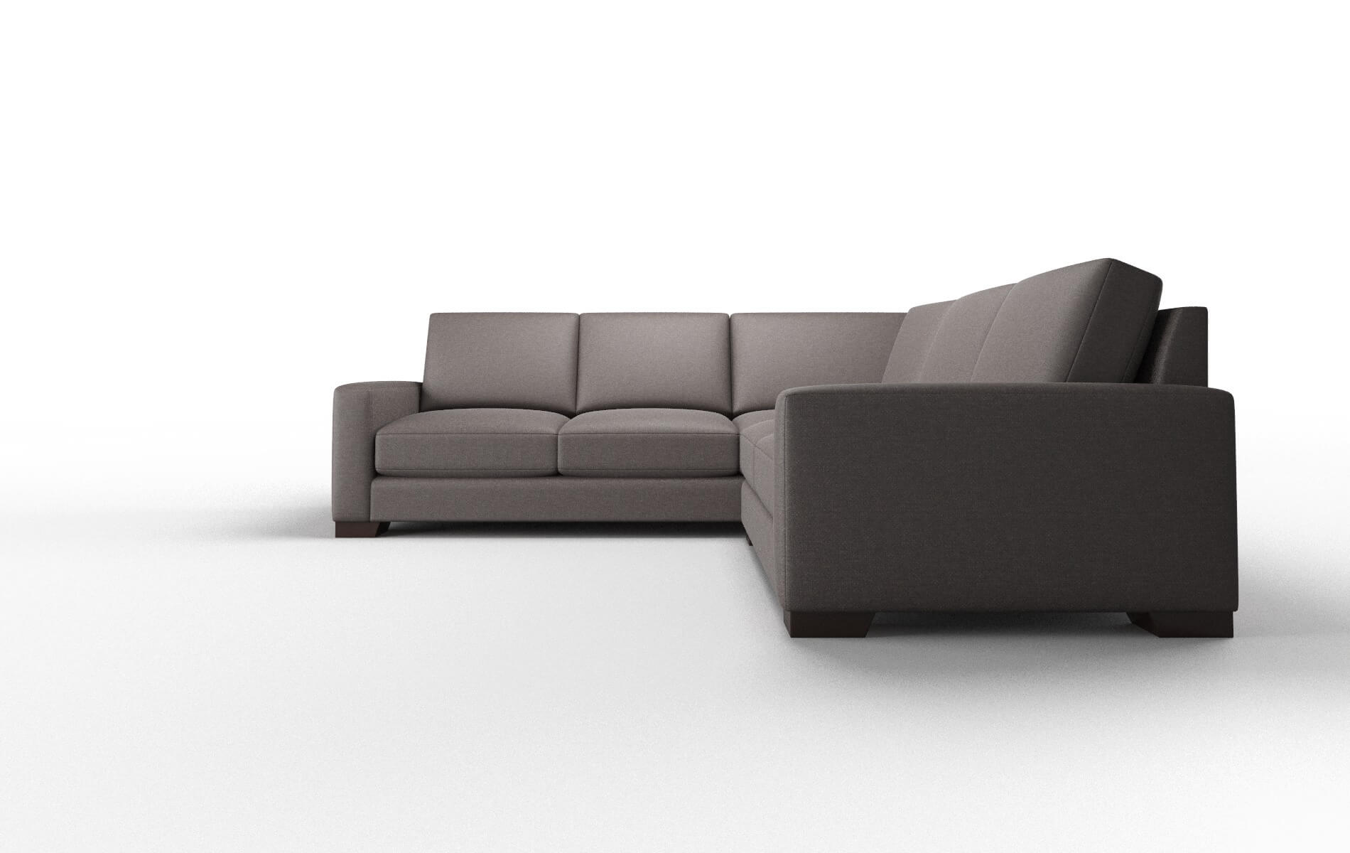London Oscar Chocolate Sectional espresso legs 5