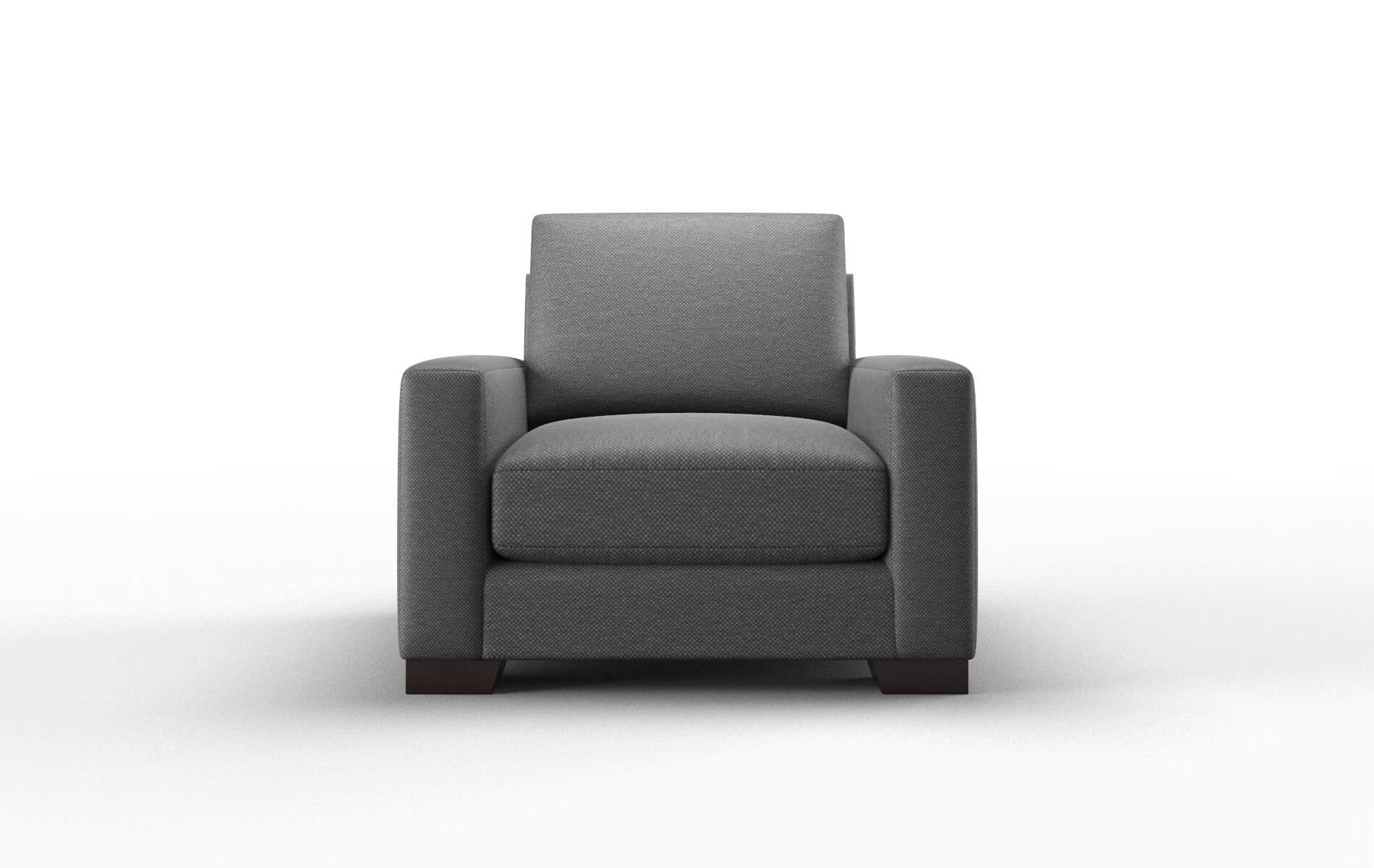 London Oscar Grey Chair espresso legs 1