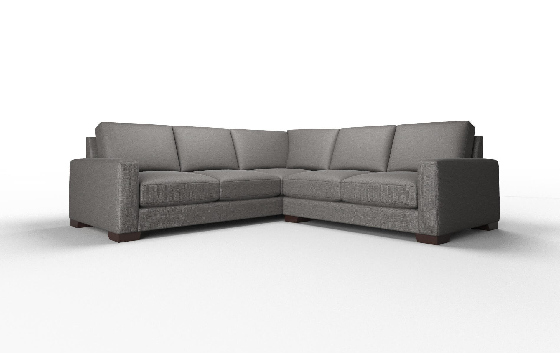 London Oscar Grey Sectional espresso legs 1