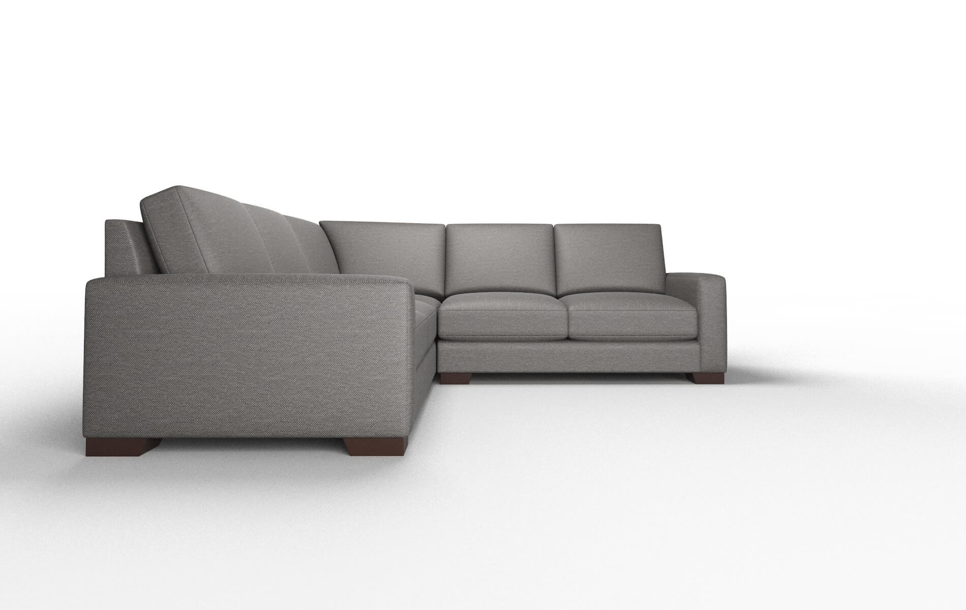 London Oscar Grey Sectional espresso legs 2