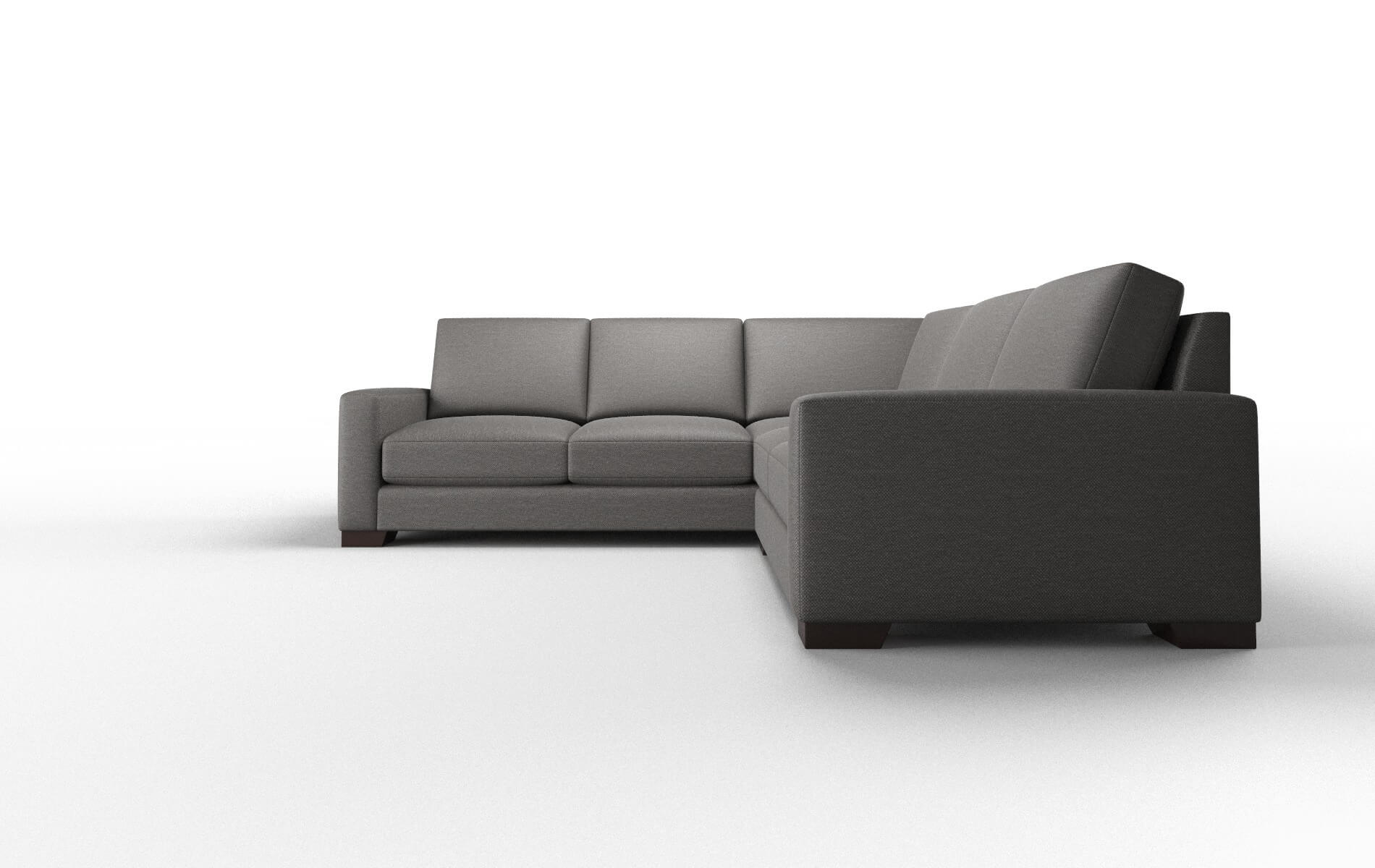London Oscar Grey Sectional espresso legs 5