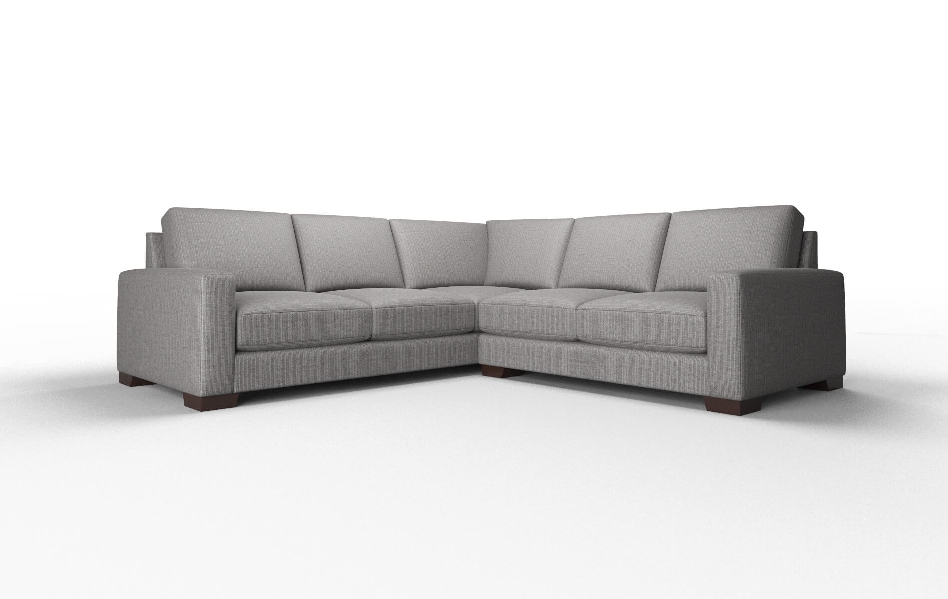London Parker Graphite Sectional espresso legs 1