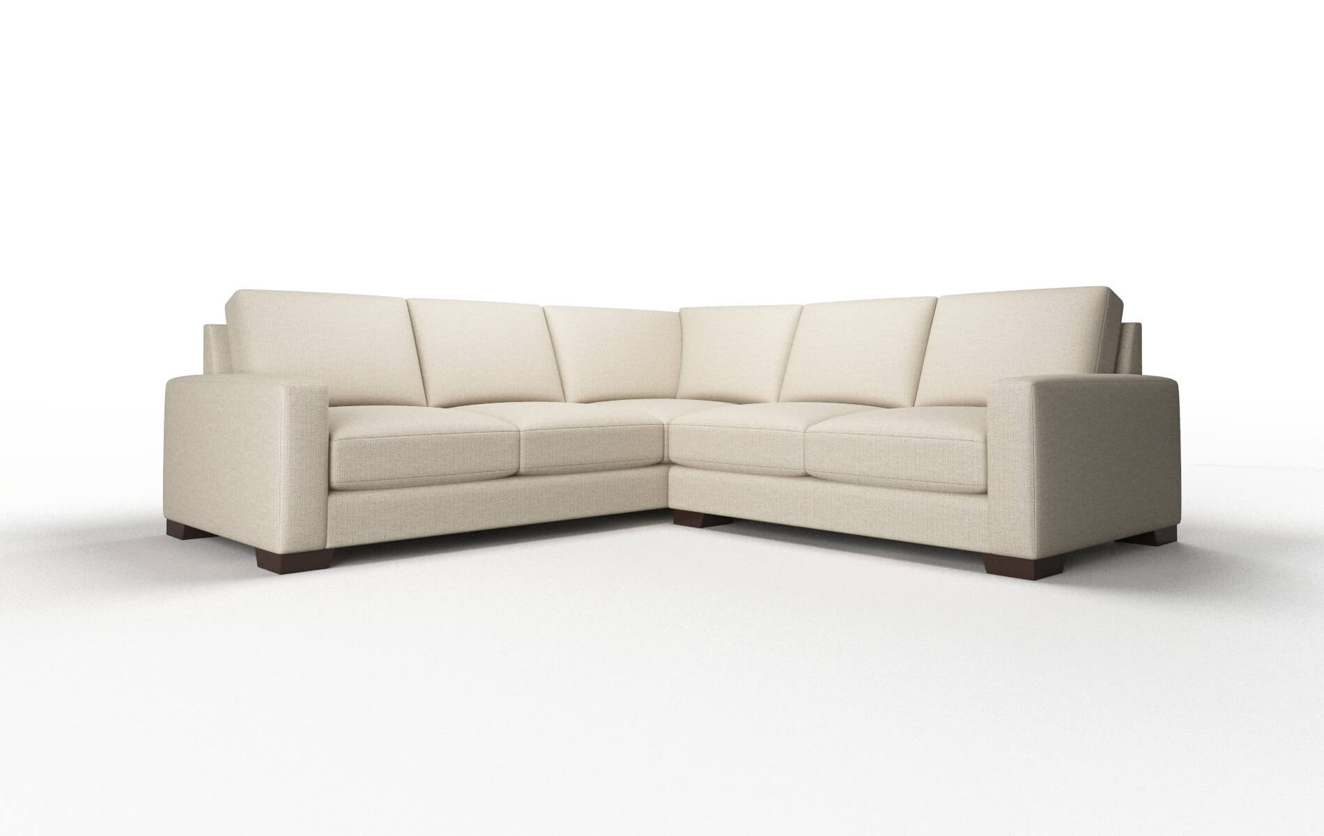 London Parker linen Sectional Espresso Legs  1