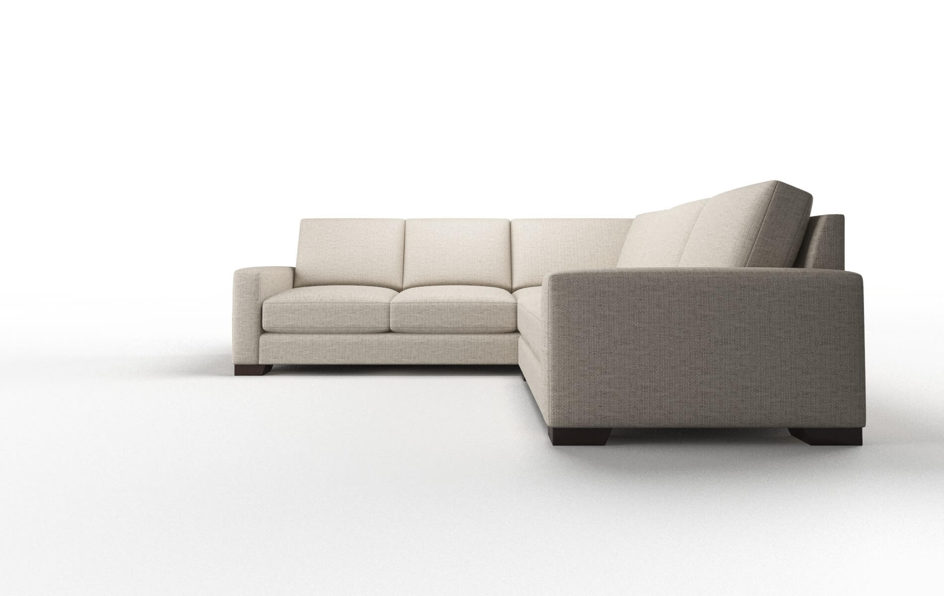 London Parker Wheat Sectional espresso legs 5